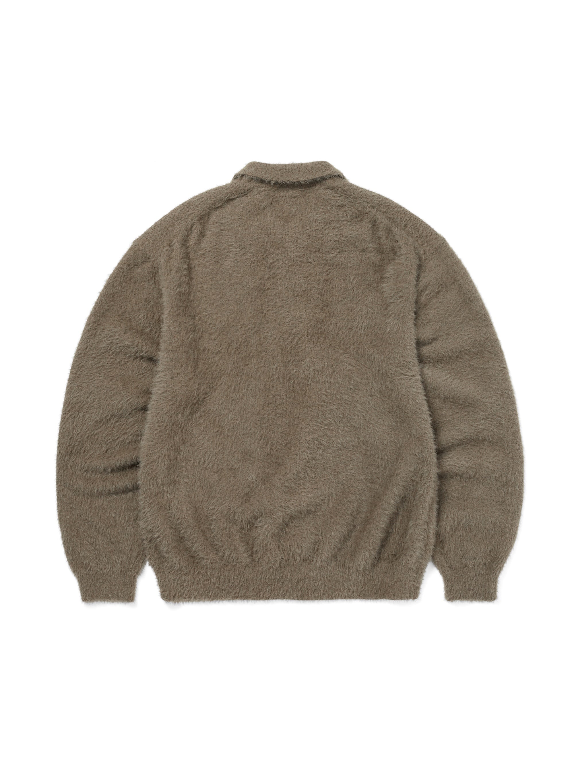 thisisneverthat - SCT-Logo Shaggy Knit Polo (Mud) product image 3 | TRAB K-Fashion Australia