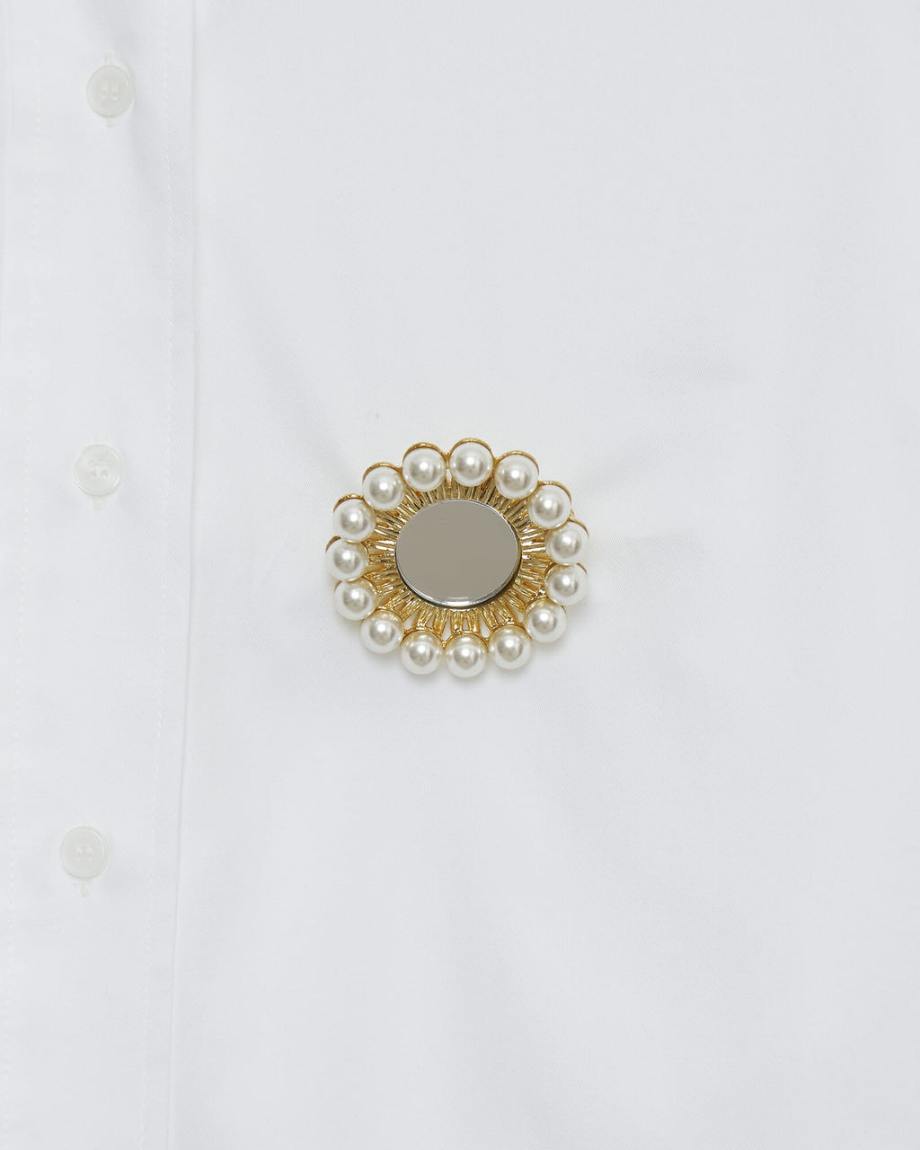 Kimhe Kim - Shirt With Brooch (White) product image 10 | TRAB K-Fashion Australia
