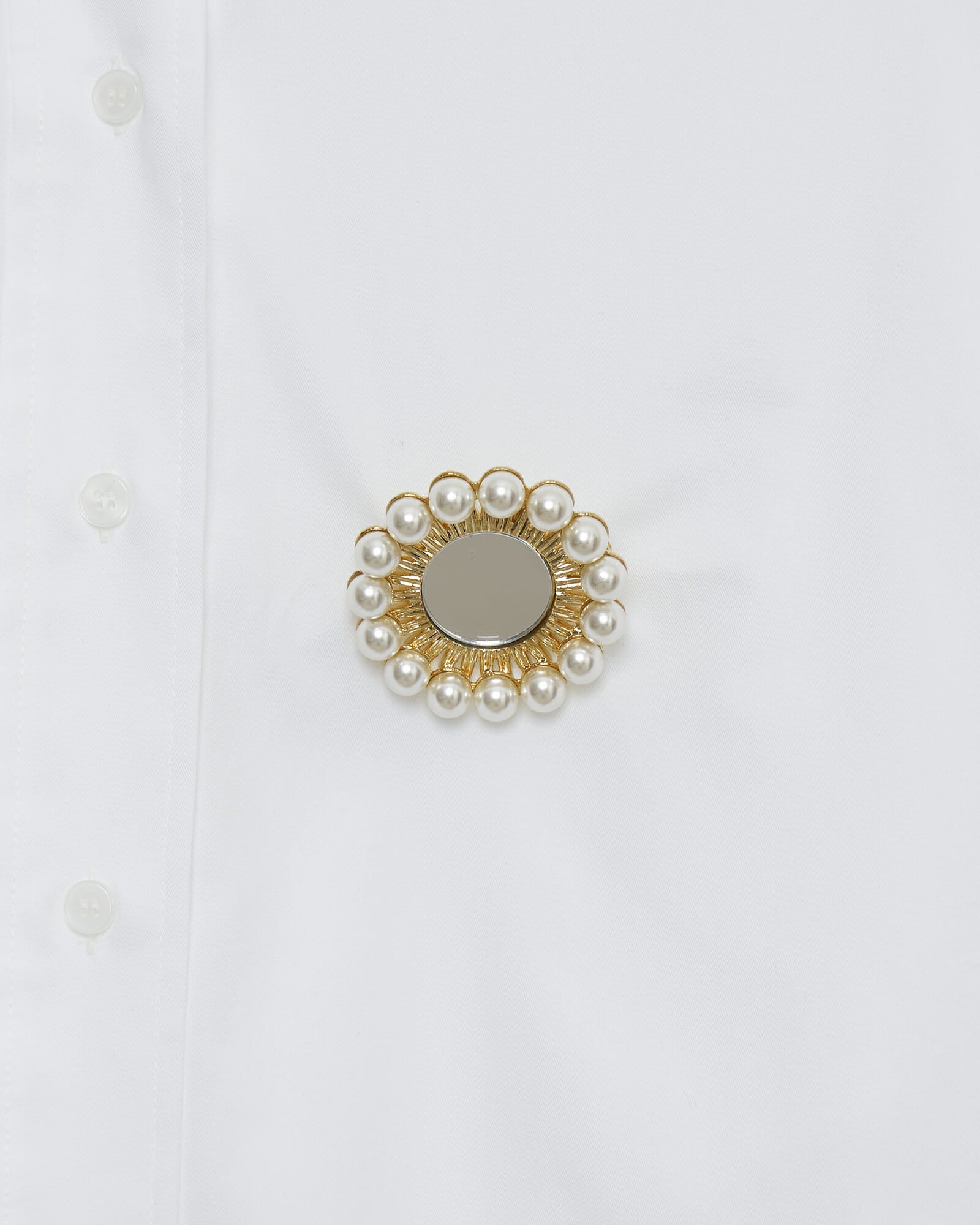 Kimhe Kim - Shirt With Brooch (White) product image 10 | TRAB K-Fashion Australia