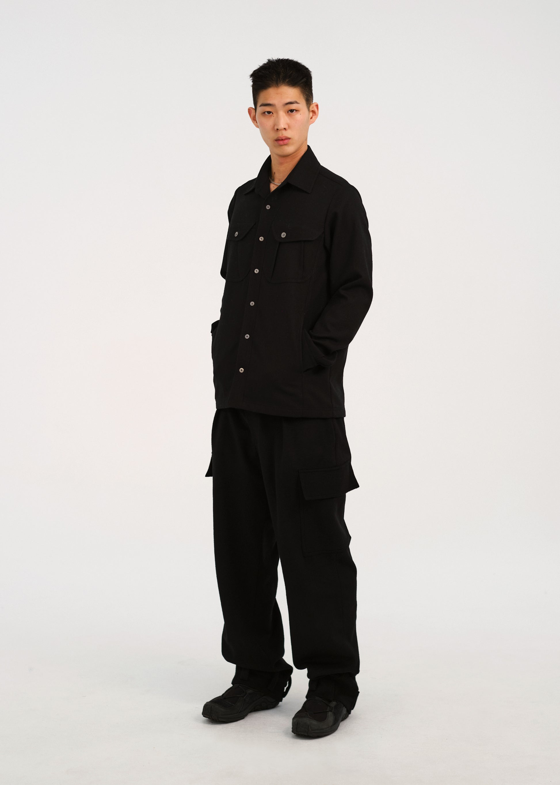 Hyein Seo - Wool Pocket Shirts (Black) product image 1 | TRAB K-Fashion Australia