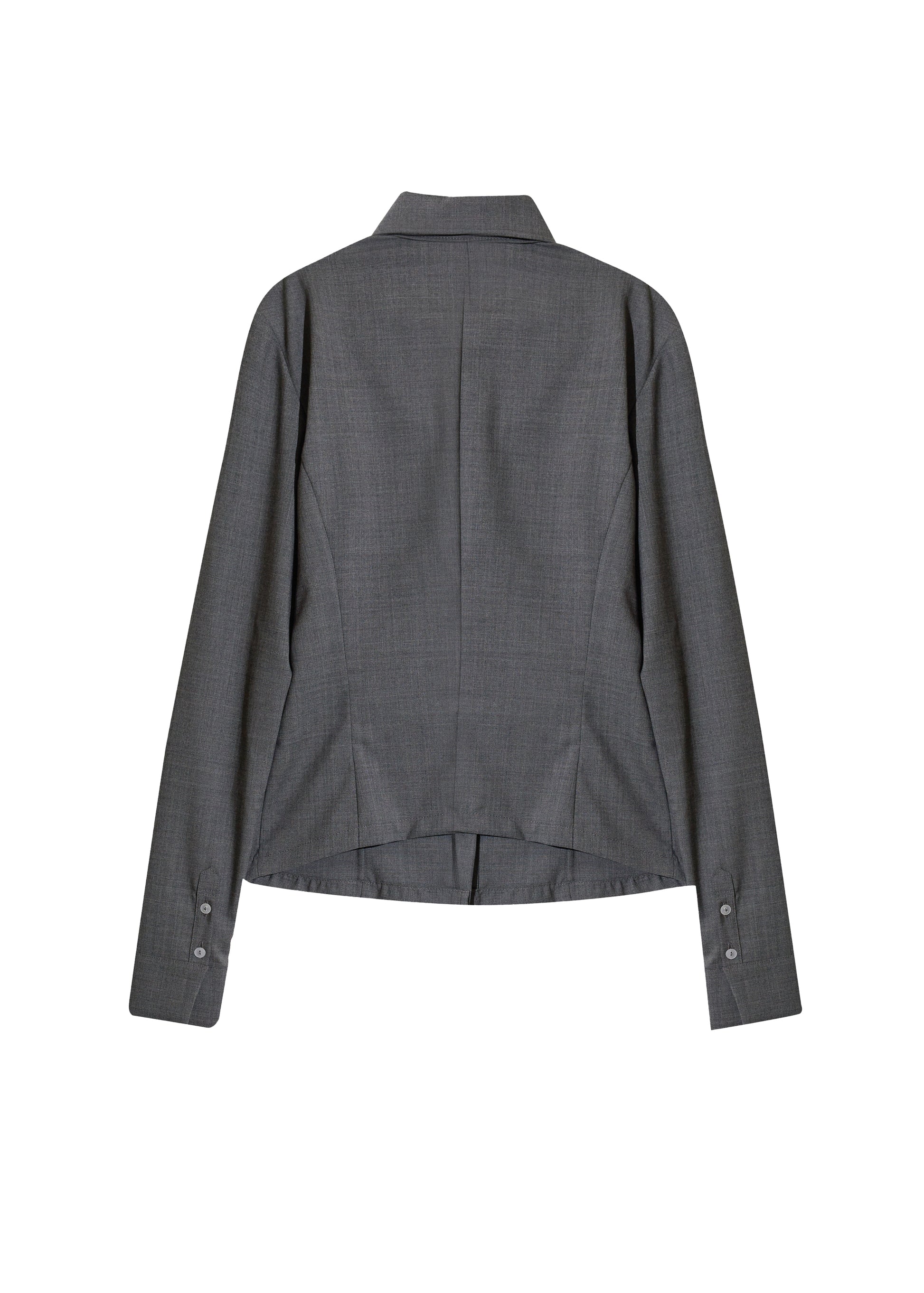 Hyein Seo - Slim Wool Shirts (Grey) product image 6 | TRAB K-Fashion Australia