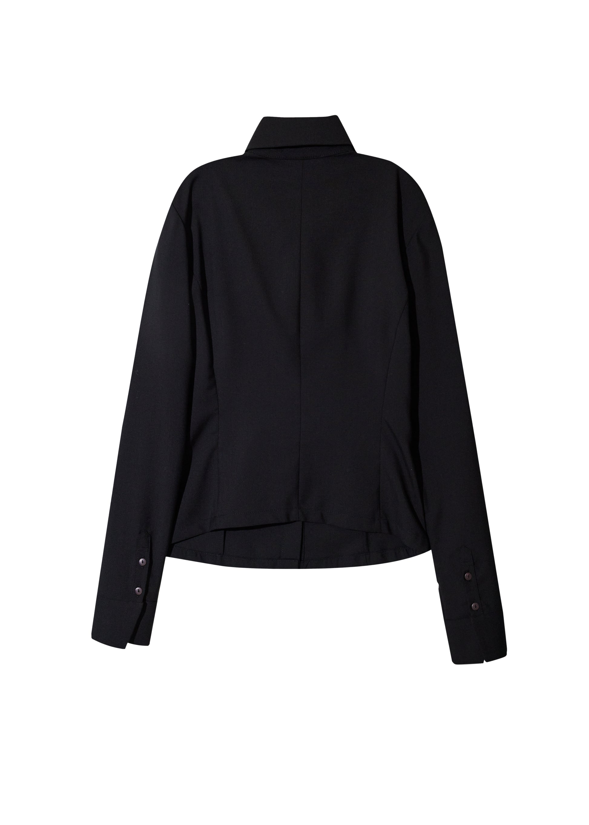 Hyein Seo - Slim Wool Shirts (Black) product image 6 | TRAB K-Fashion Australia
