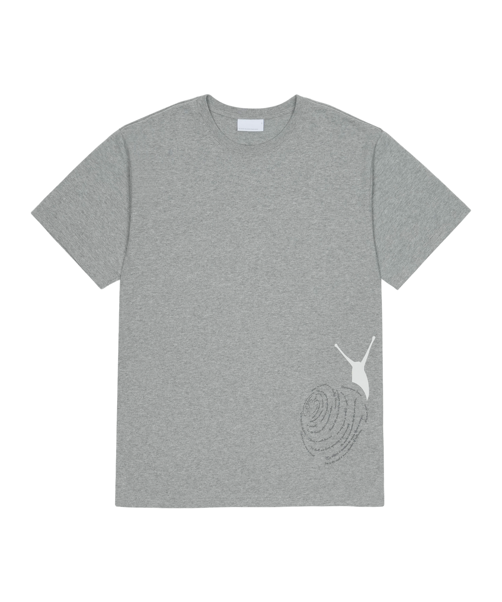 San San Gear - Snail T-Shirt (Melange Grey) product image 1 | TRAB K-Fashion Australia