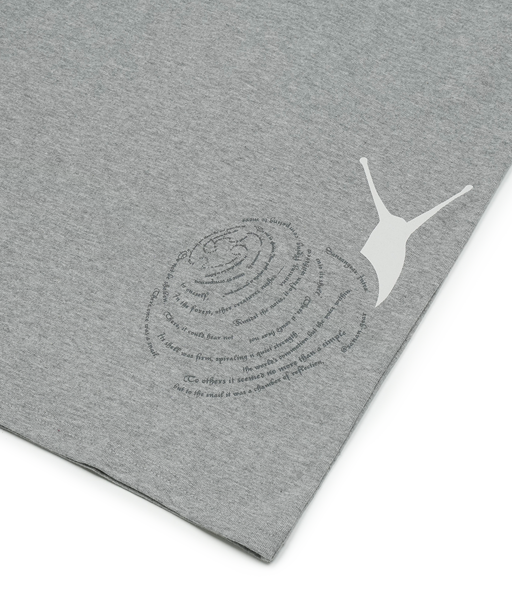 San San Gear - Snail T-Shirt (Melange Grey) product image 3 | TRAB K-Fashion Australia