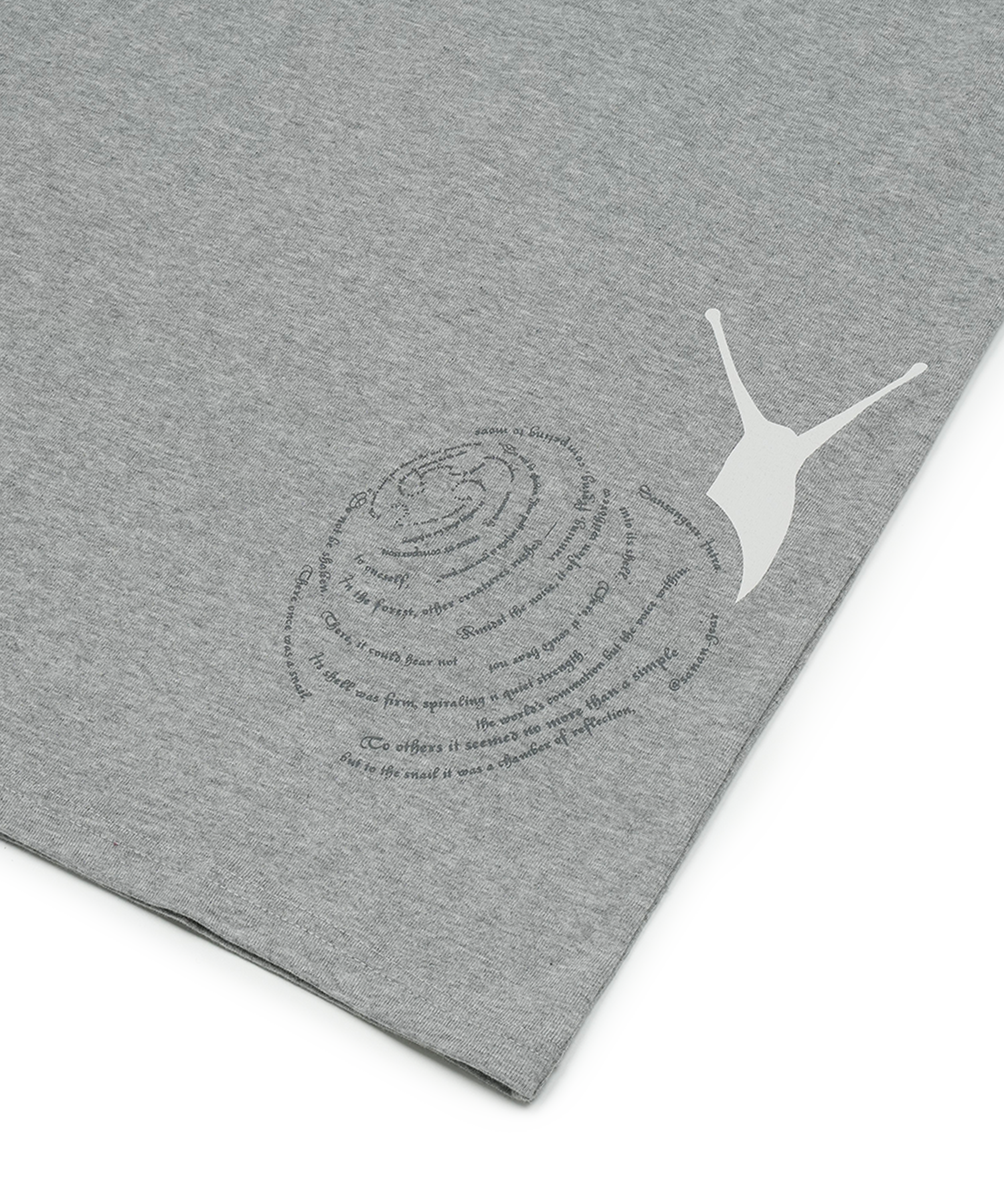 San San Gear - Snail T-Shirt (Melange Grey) product image 3 | TRAB K-Fashion Australia