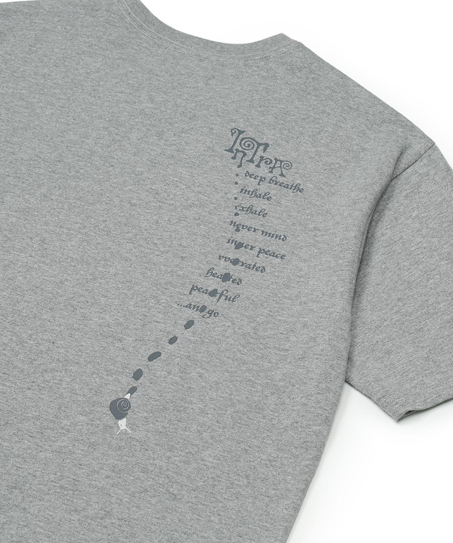 San San Gear - Snail T-Shirt (Melange Grey) product image 4 | TRAB K-Fashion Australia