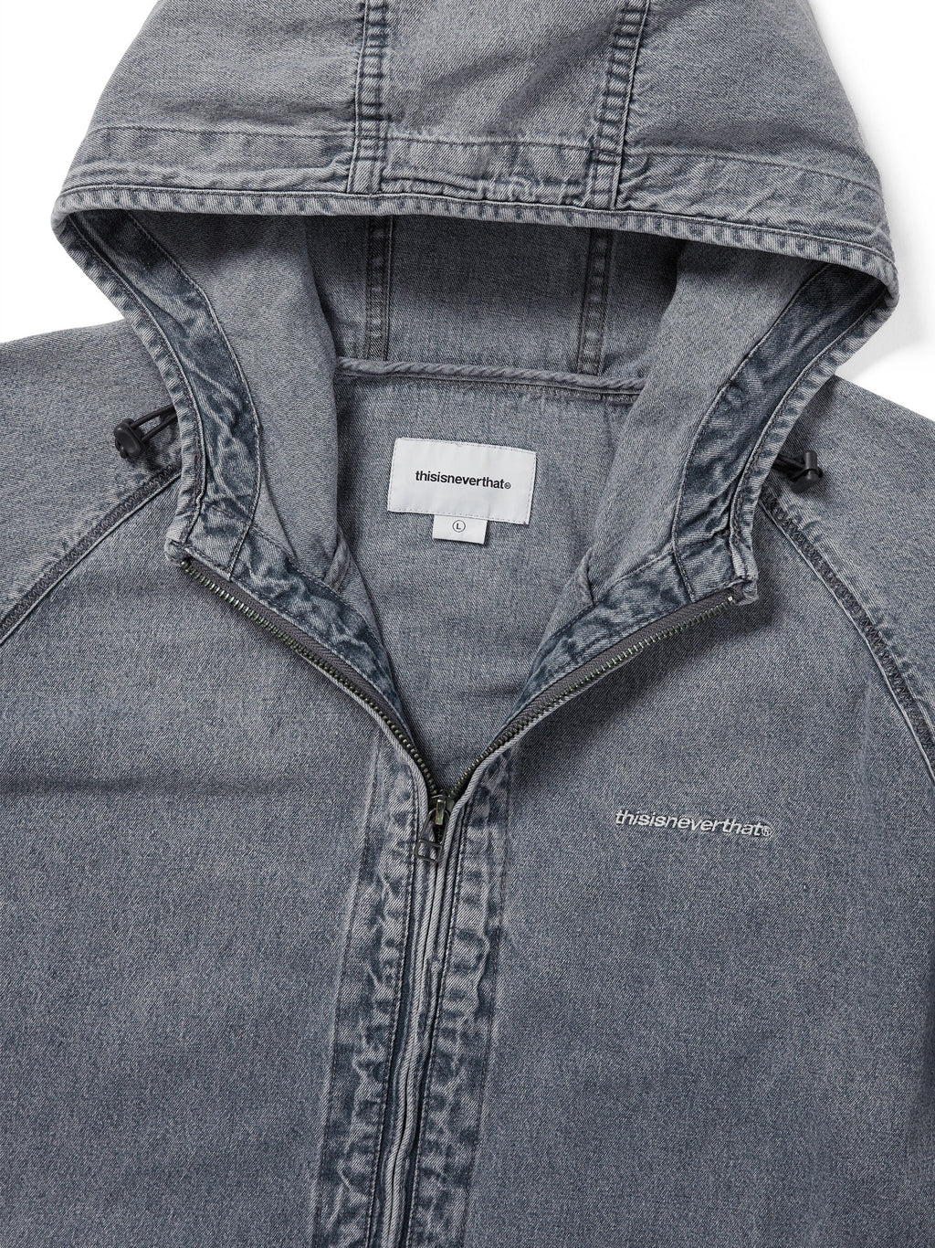 thisisneverthat - SP-Logo Denim Windbreaker (Washed Blue) product image 2 | TRAB K-Fashion Australia