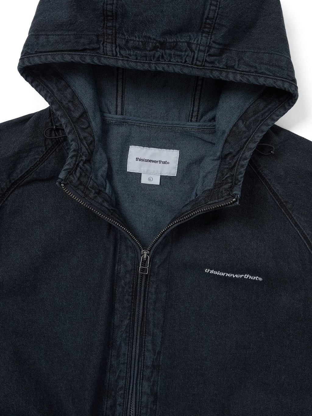 thisisneverthat - SP-Logo Denim Windbreaker (Navy) product image 2 | TRAB K-Fashion Australia