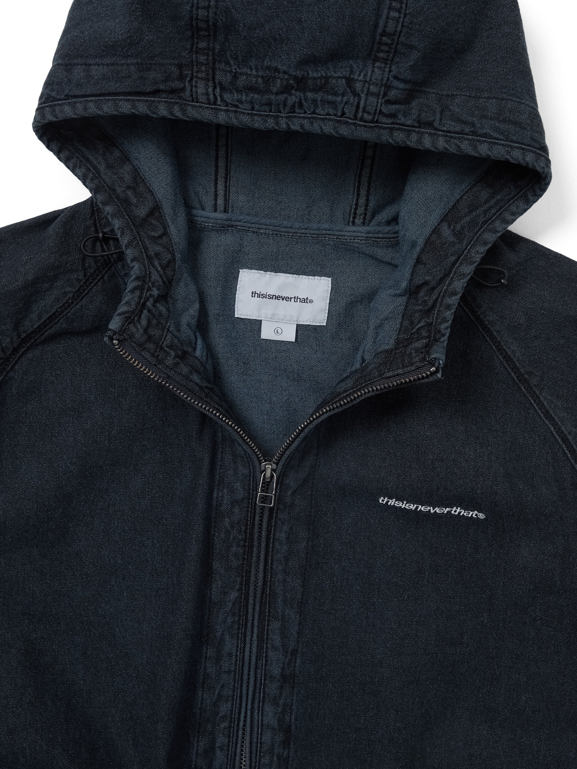 thisisneverthat - SP-Logo Denim Windbreaker (Navy) product image 2 | TRAB K-Fashion Australia