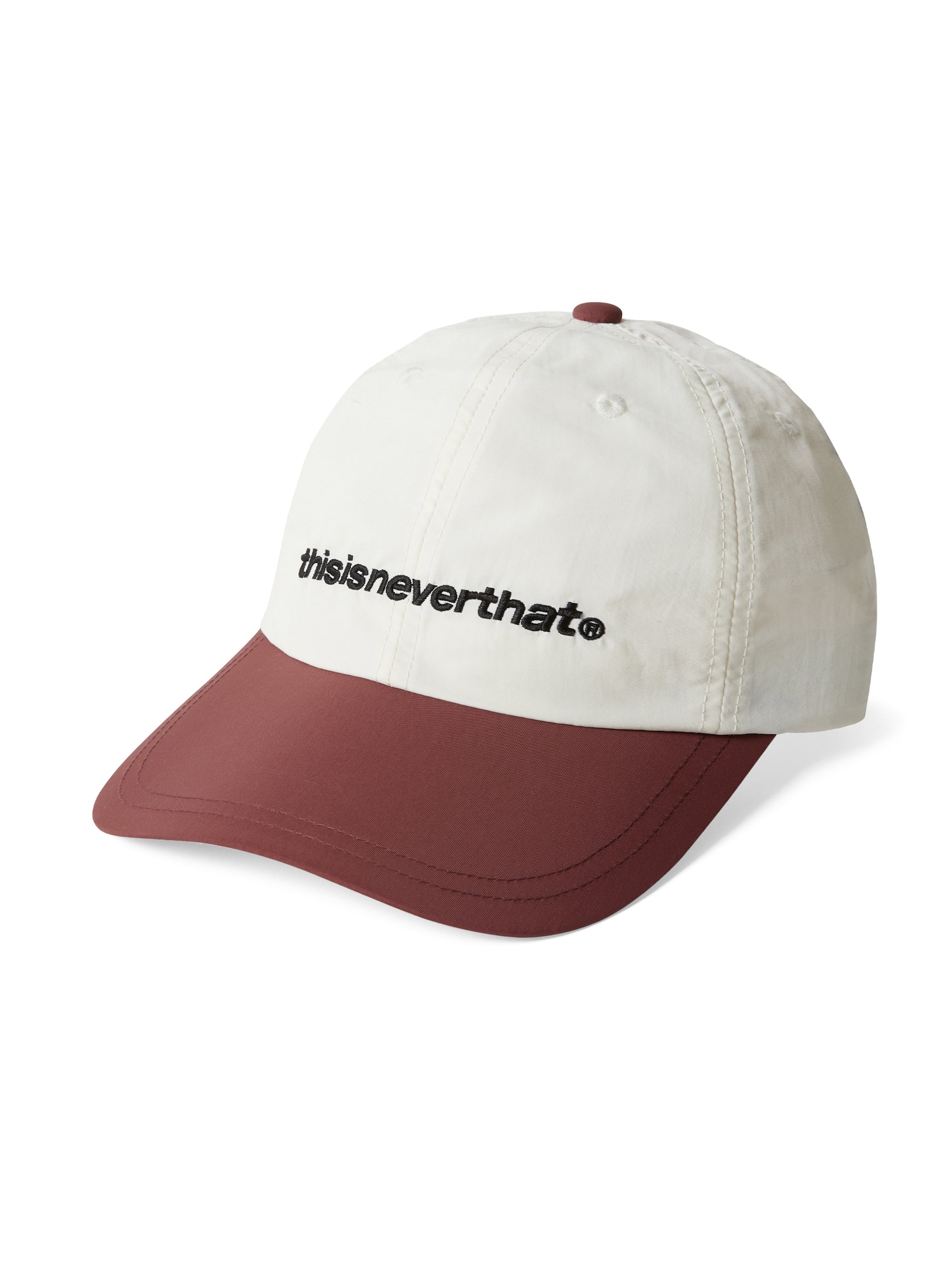 thisisneverthat - SP-Logo Nylon Cap (Ivory/Burgundy) product image 1 | TRAB K-Fashion Australia
