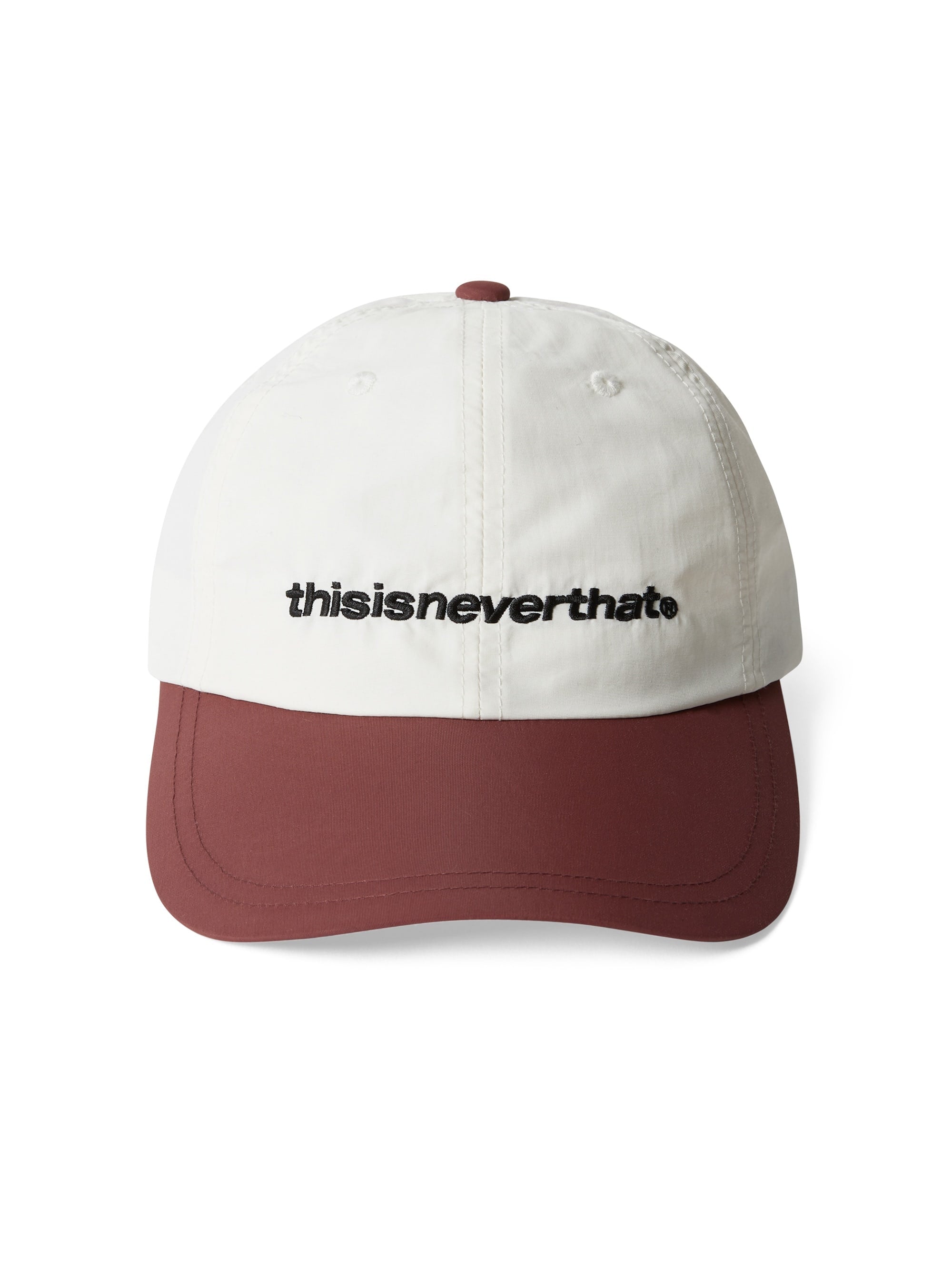 thisisneverthat - SP-Logo Nylon Cap (Ivory/Burgundy) product image 2 | TRAB K-Fashion Australia