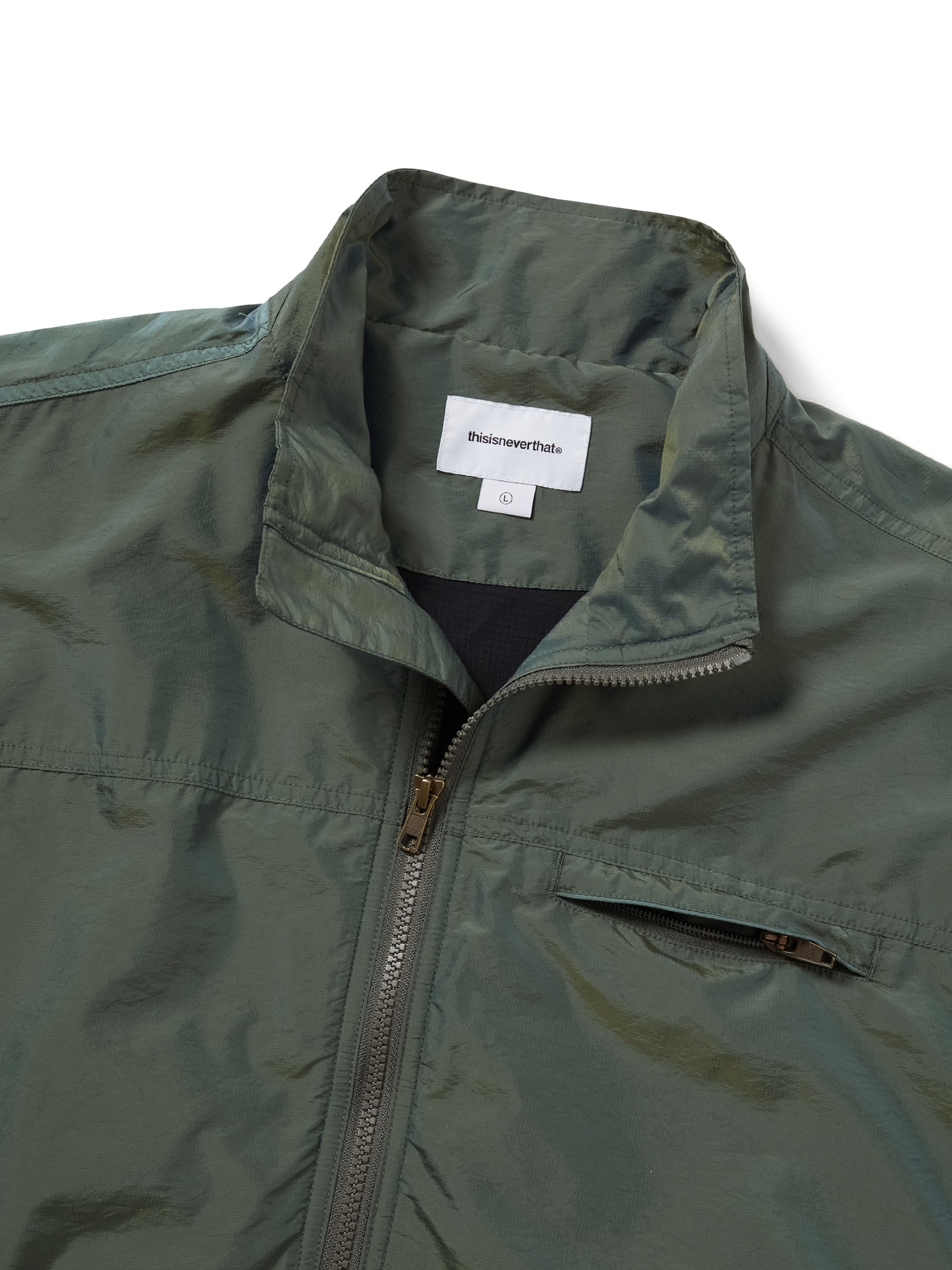 thisisneverthat - SP-Logo Warm Up Jacket Olive (Drab) product image 2 | TRAB K-Fashion Australia