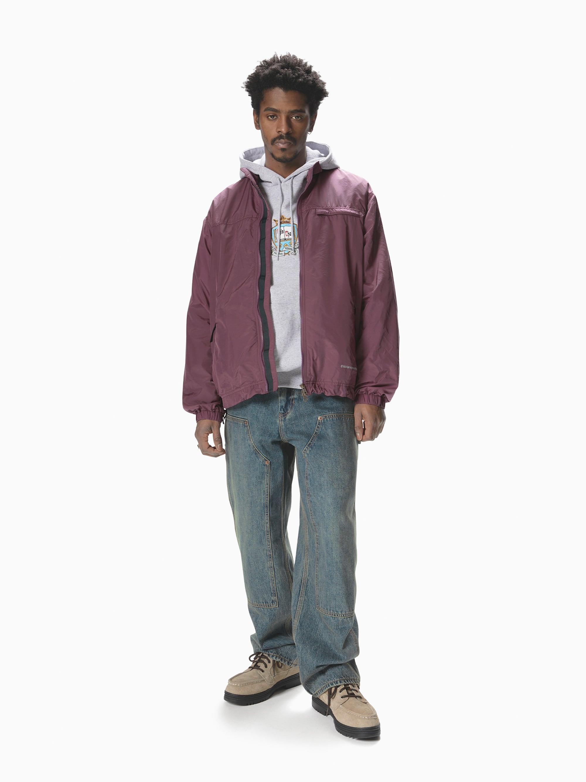 thisisneverthat - SP-Logo Warm Up Jacket (Plum) product image 5 | TRAB K-Fashion Australia