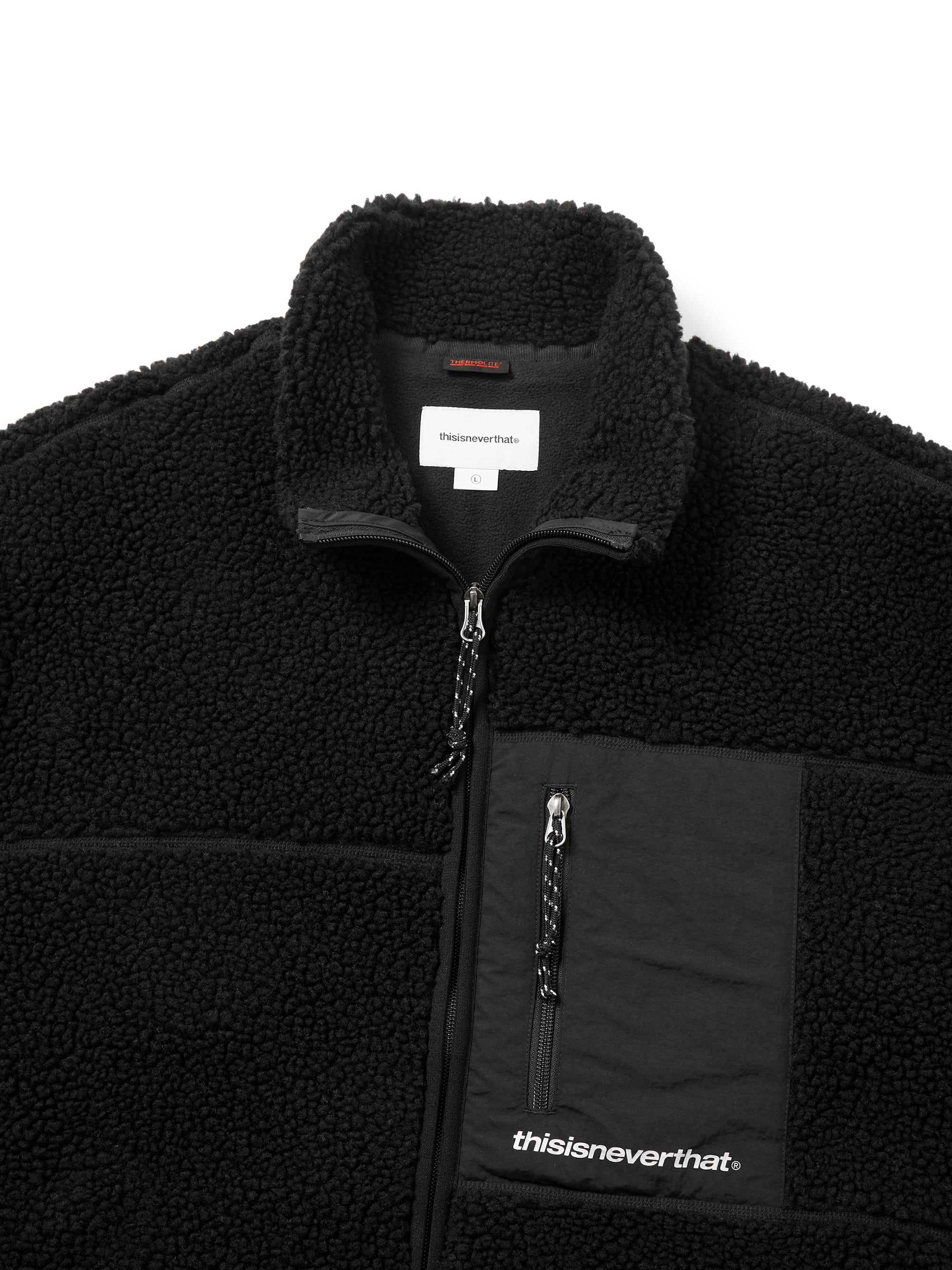 thisisneverthat - SP Sherpa Fleece Jacket (Black) product image 2 | TRAB K-Fashion Australia