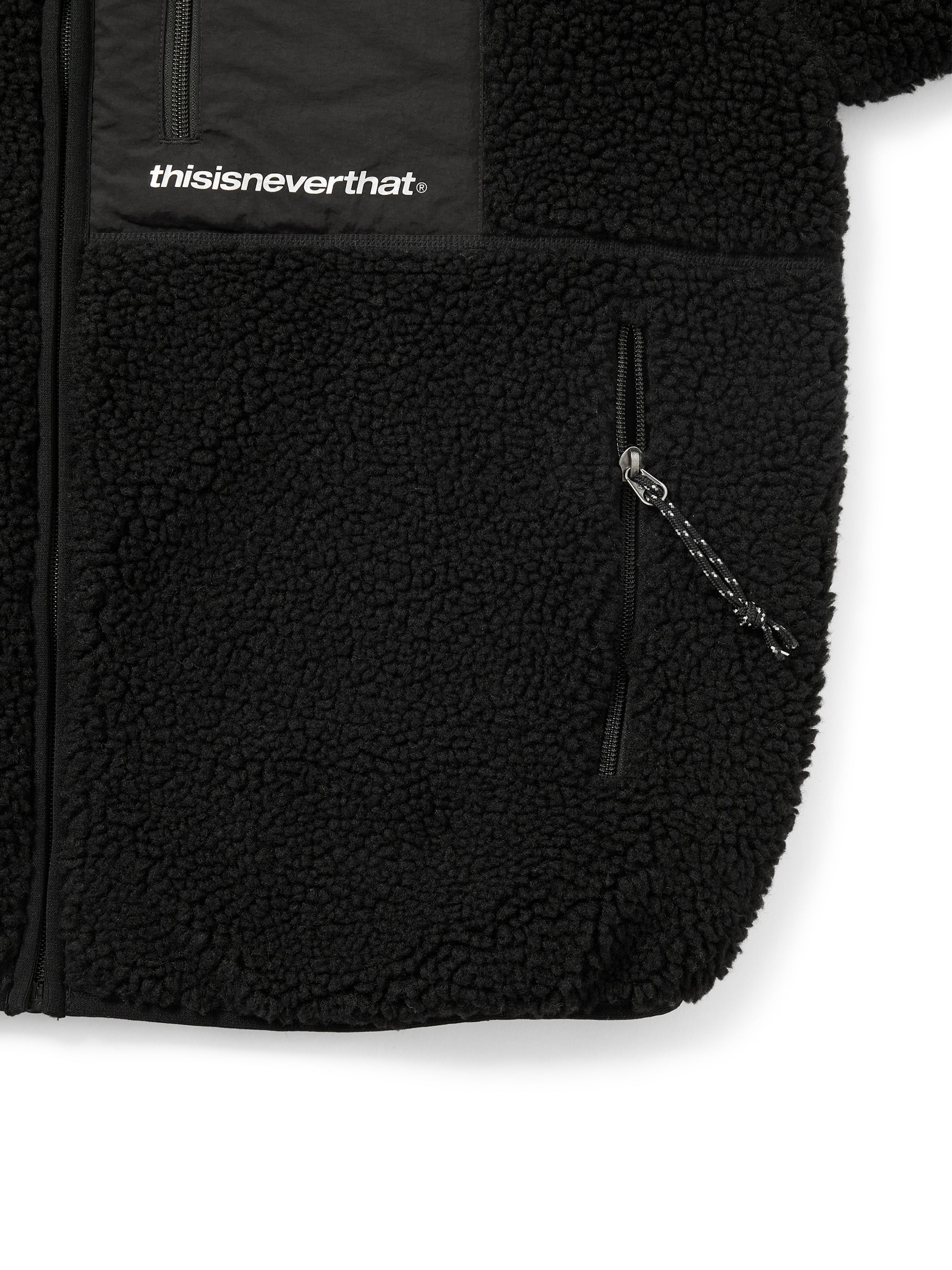thisisneverthat - SP Sherpa Fleece Jacket (Black) product image 3 | TRAB K-Fashion Australia