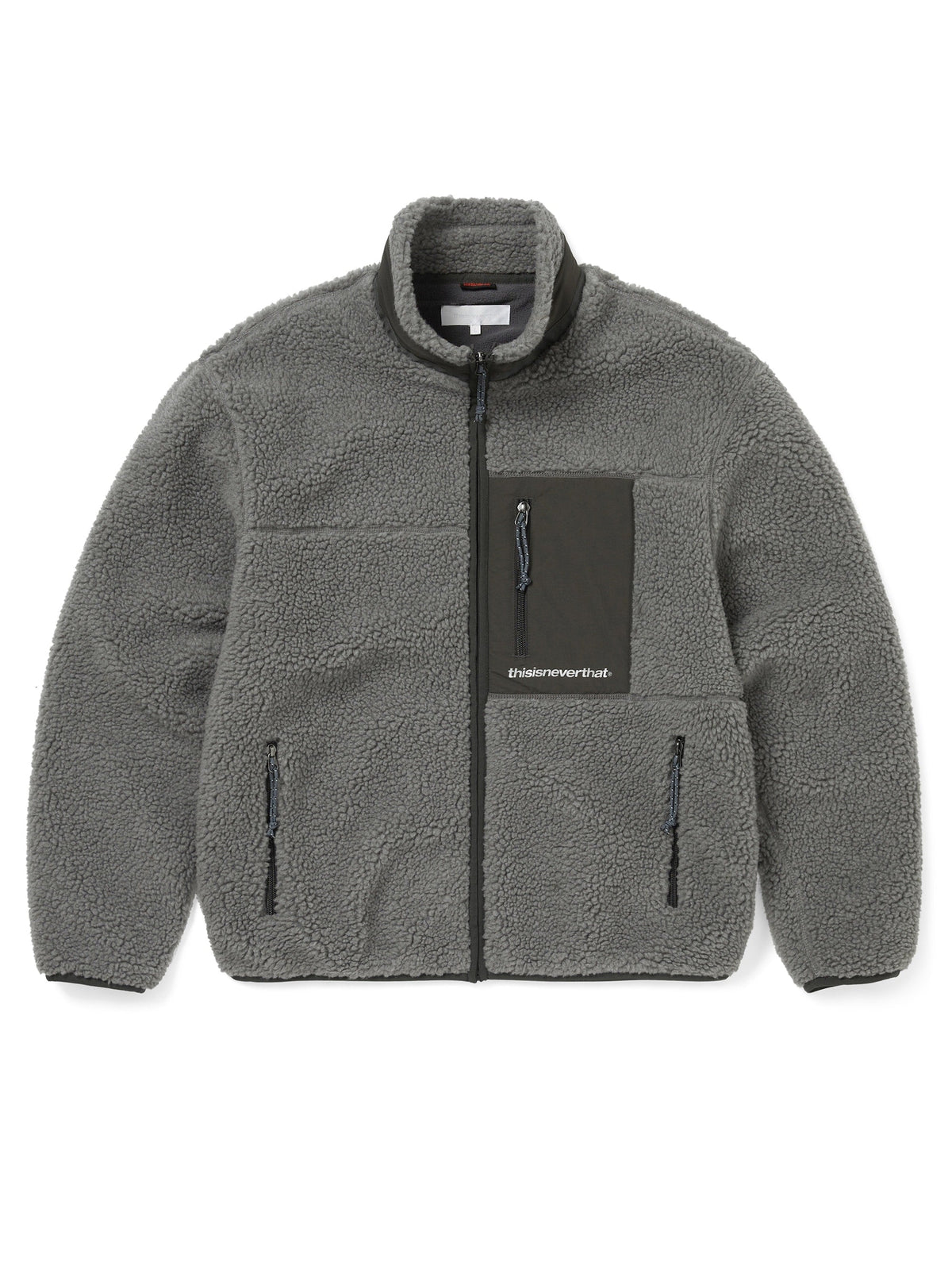 thisisneverthat - SP Sherpa Fleece Jacket (Charcoal) product image 1 | TRAB K-Fashion Australia