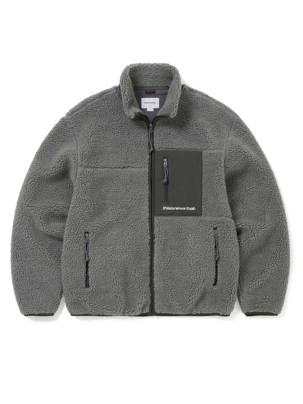 thisisneverthat - SP Sherpa Fleece Jacket (Charcoal) product image 1 | TRAB K-Fashion Australia