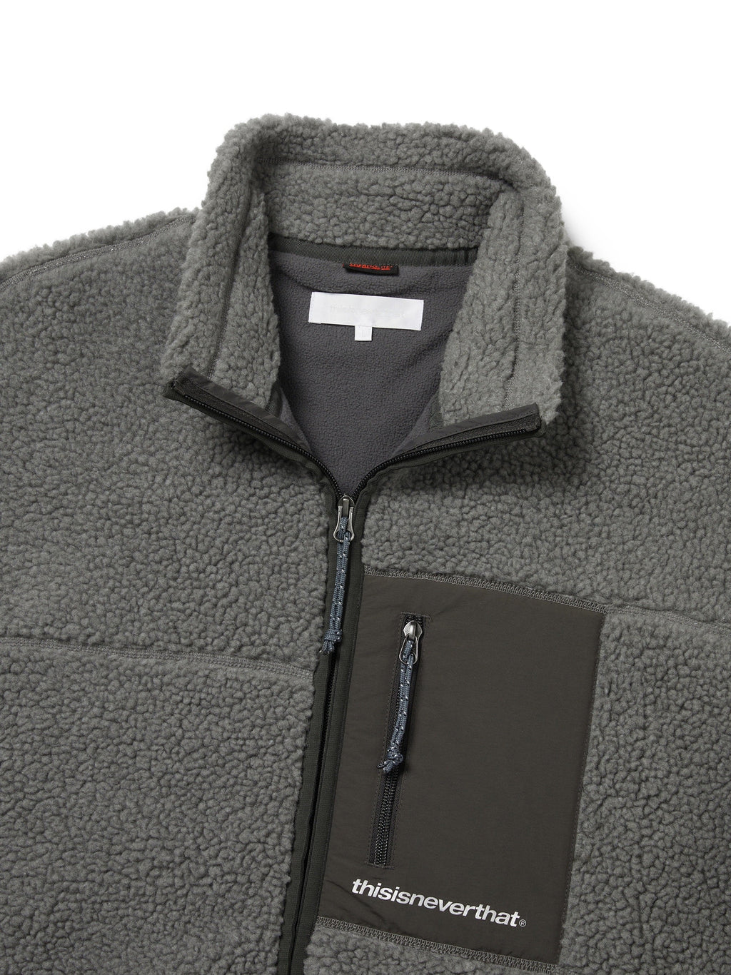 thisisneverthat - SP Sherpa Fleece Jacket (Charcoal) product image 2 | TRAB K-Fashion Australia
