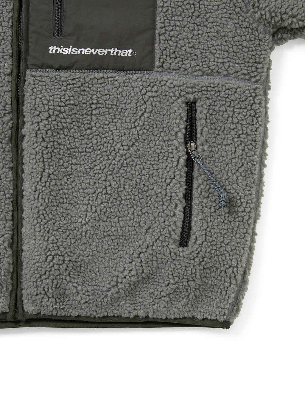 thisisneverthat - SP Sherpa Fleece Jacket (Charcoal) product image 3 | TRAB K-Fashion Australia