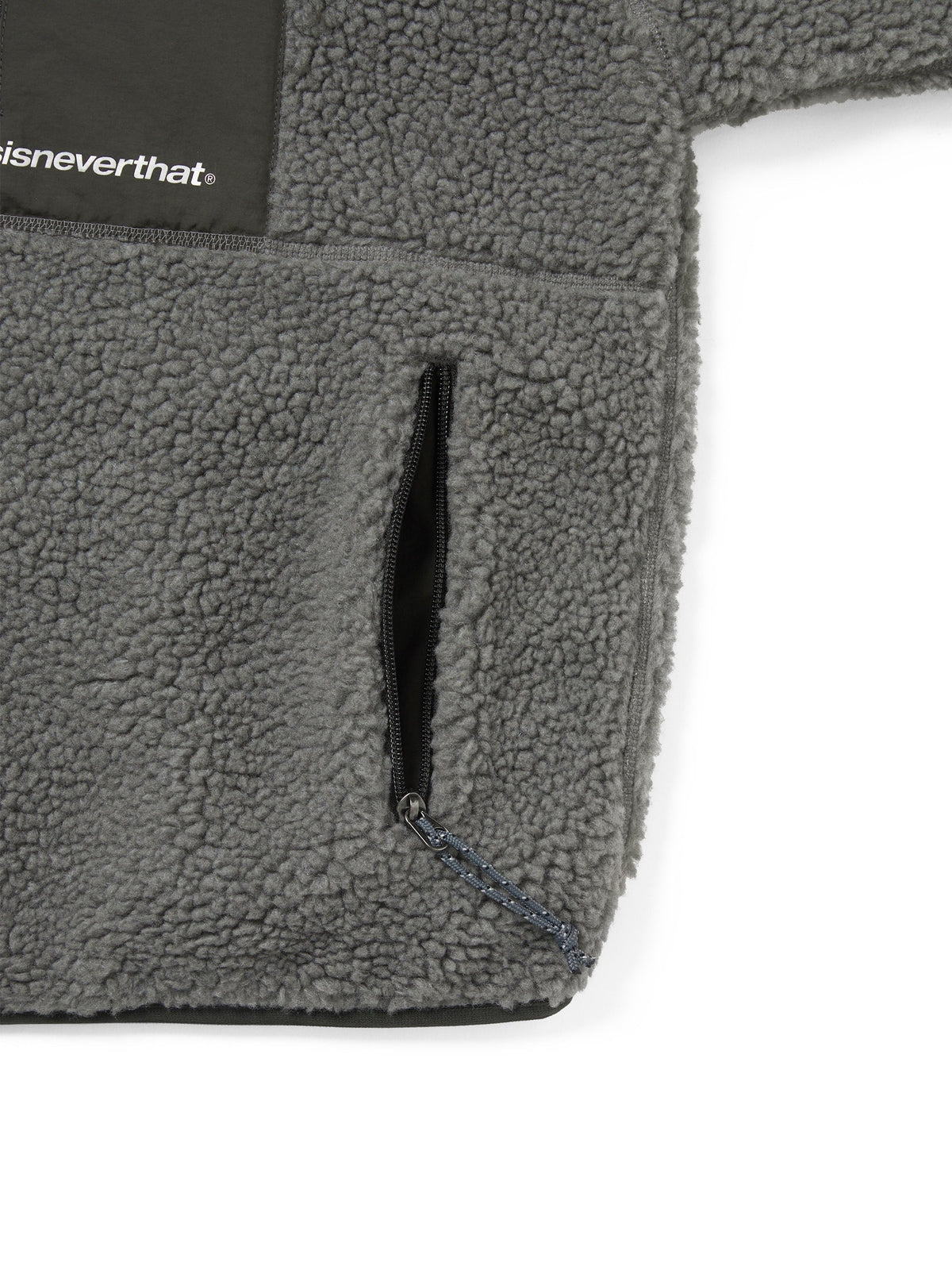 thisisneverthat - SP Sherpa Fleece Jacket (Charcoal) product image 3 | TRAB K-Fashion Australia