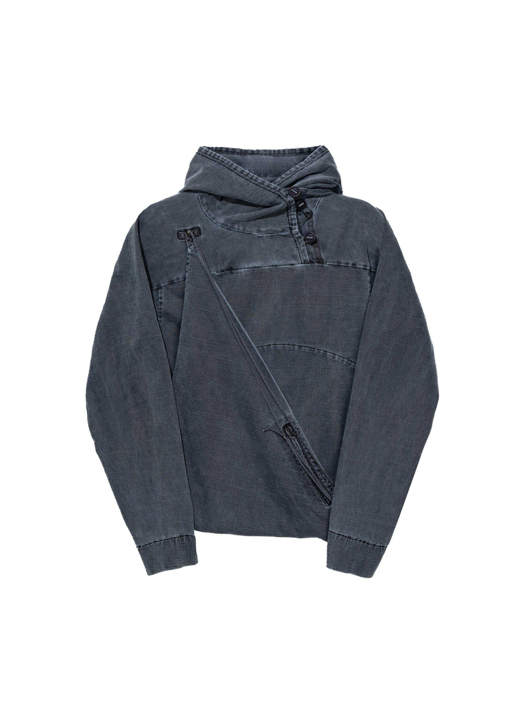 Hyein Seo - Dyed Scarf Bag Hoodie (Charcoal) product image 1 | TRAB K-Fashion Australia