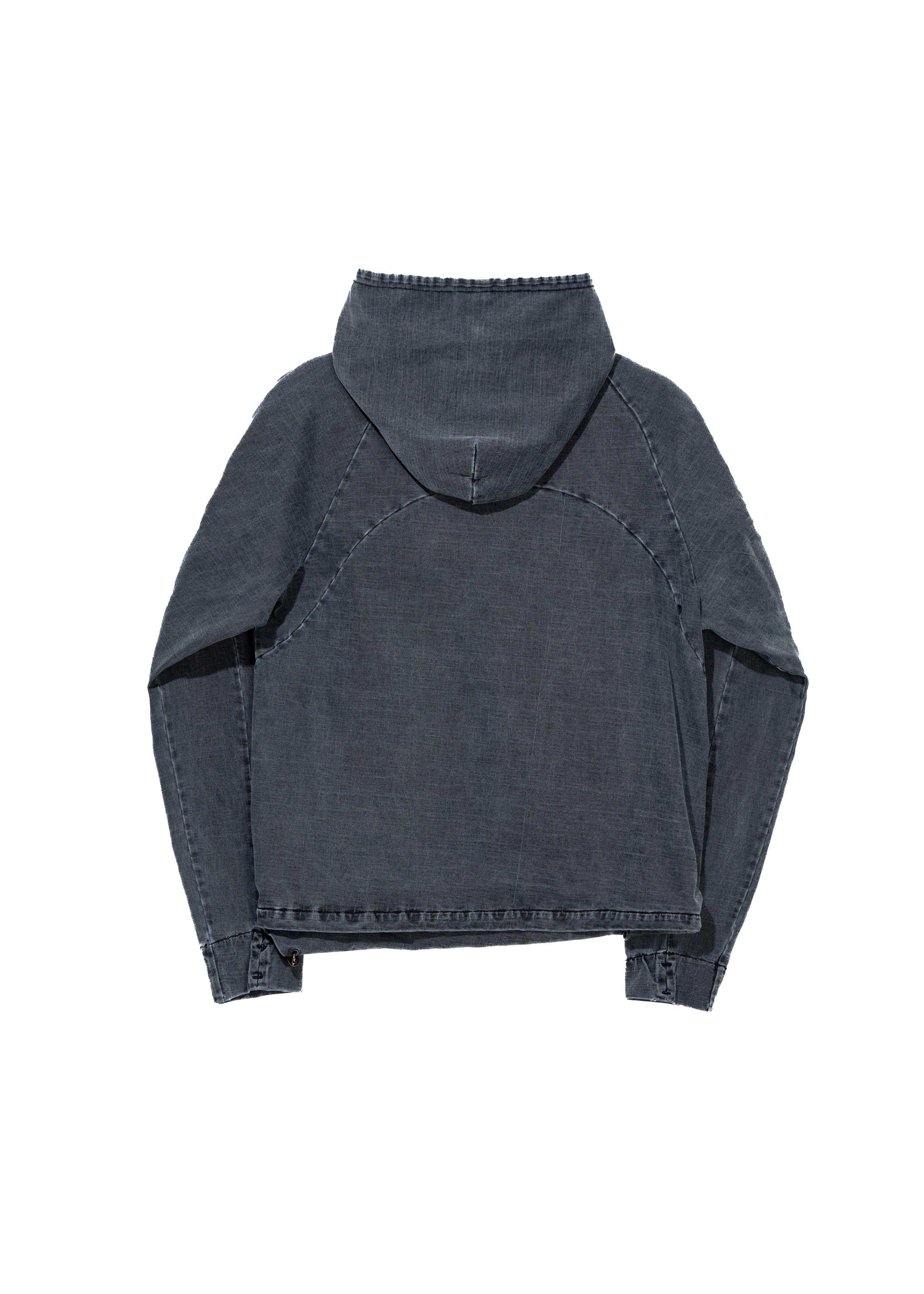 Hyein Seo - Dyed Scarf Bag Hoodie (Charcoal) product image 2 | TRAB K-Fashion Australia