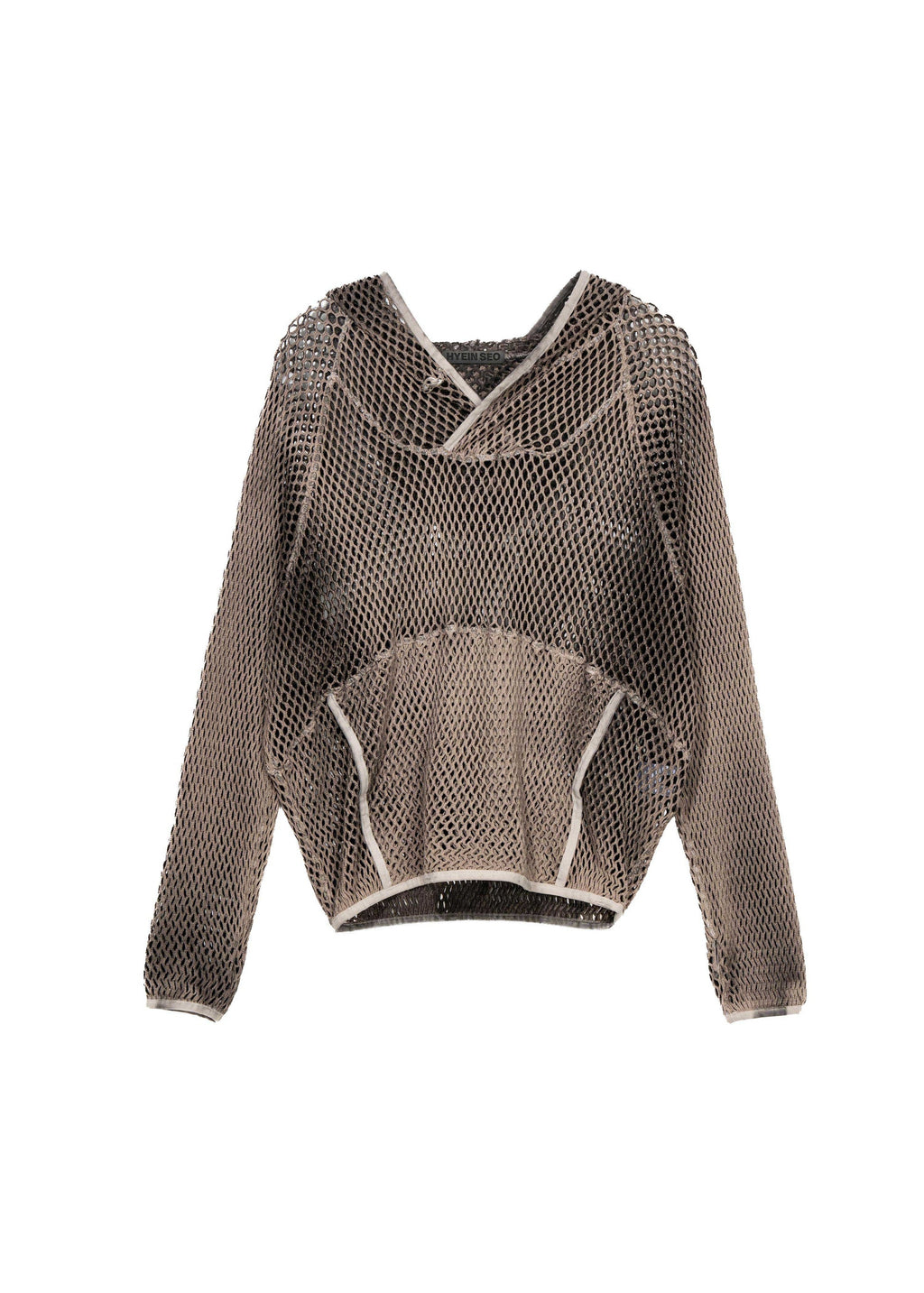 Hyein Seo - Spray-Dyed Mesh Hoodie (Stone Beige) product image 9 | TRAB K-Fashion Australia