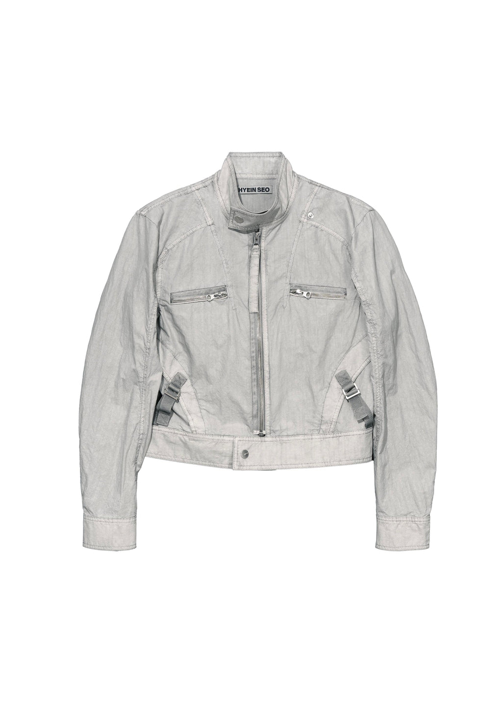 Hyein Seo - Dyed Moto Jacket (Moon Grey) product image 6 | TRAB K-Fashion Australia