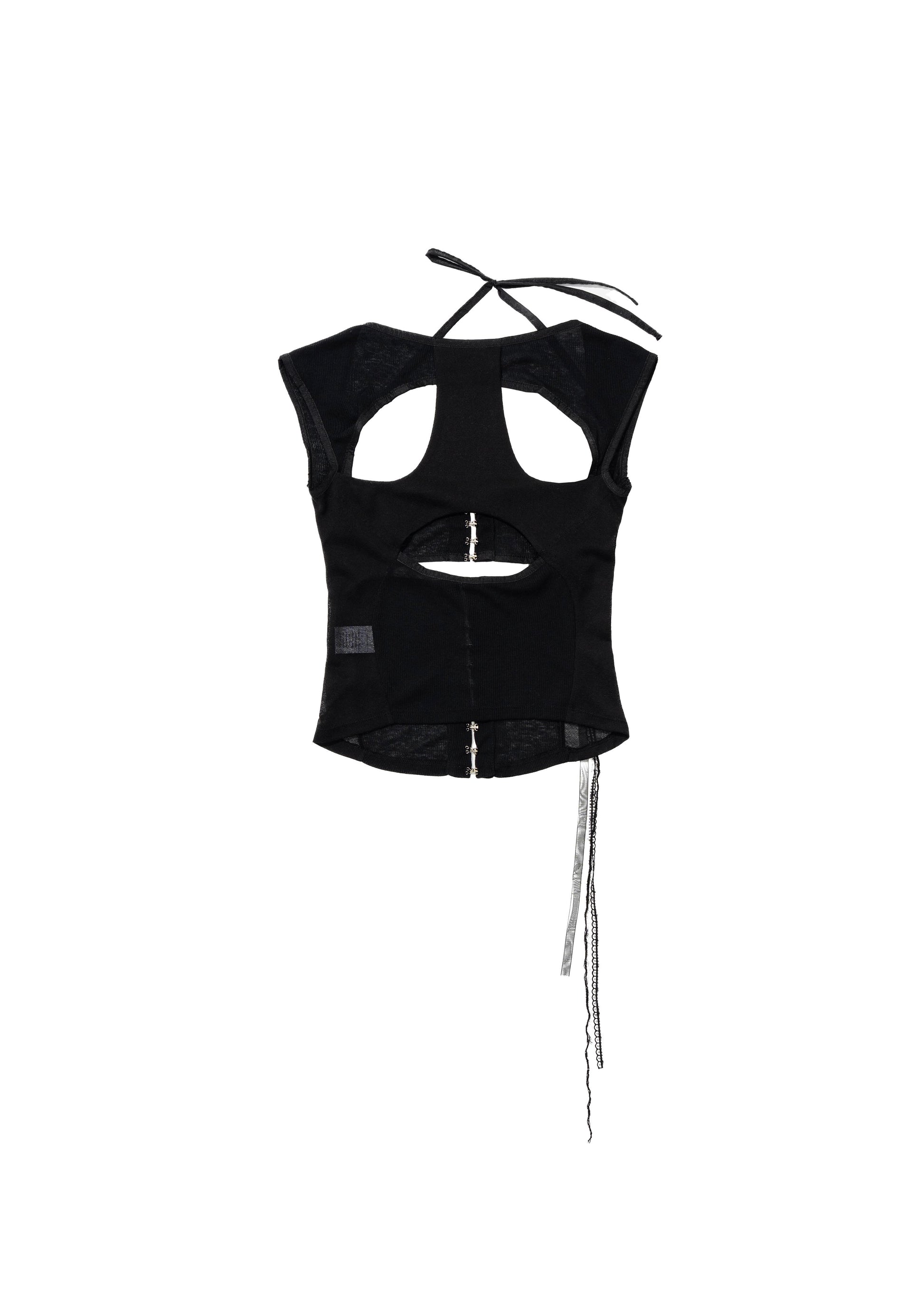 Hyein Seo - Layered Slash Top (Black) product image 6 | TRAB K-Fashion Australia