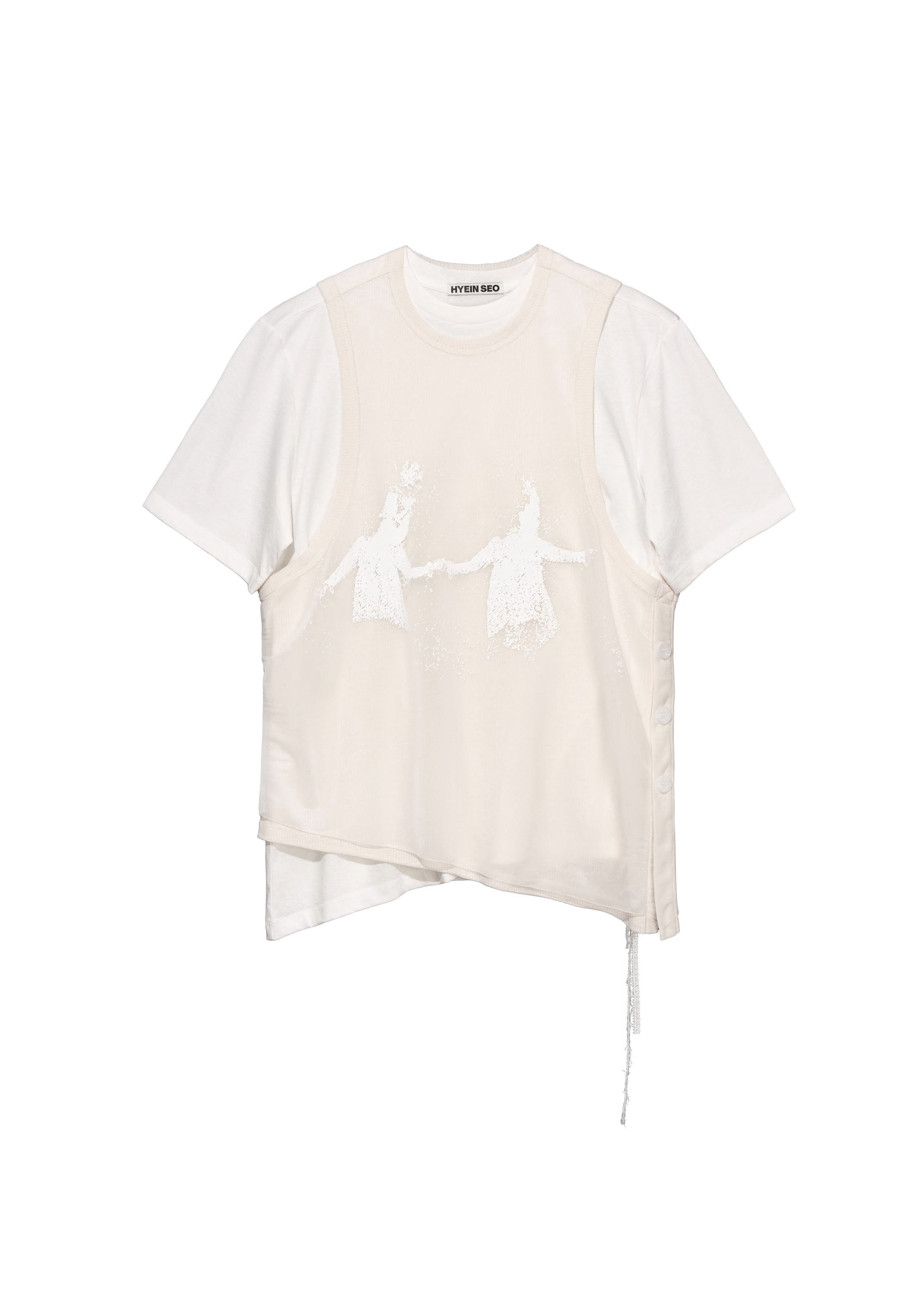 Hyein Seo - Double Layer T-Shirt (Ivory) product image 9 | TRAB K-Fashion Australia