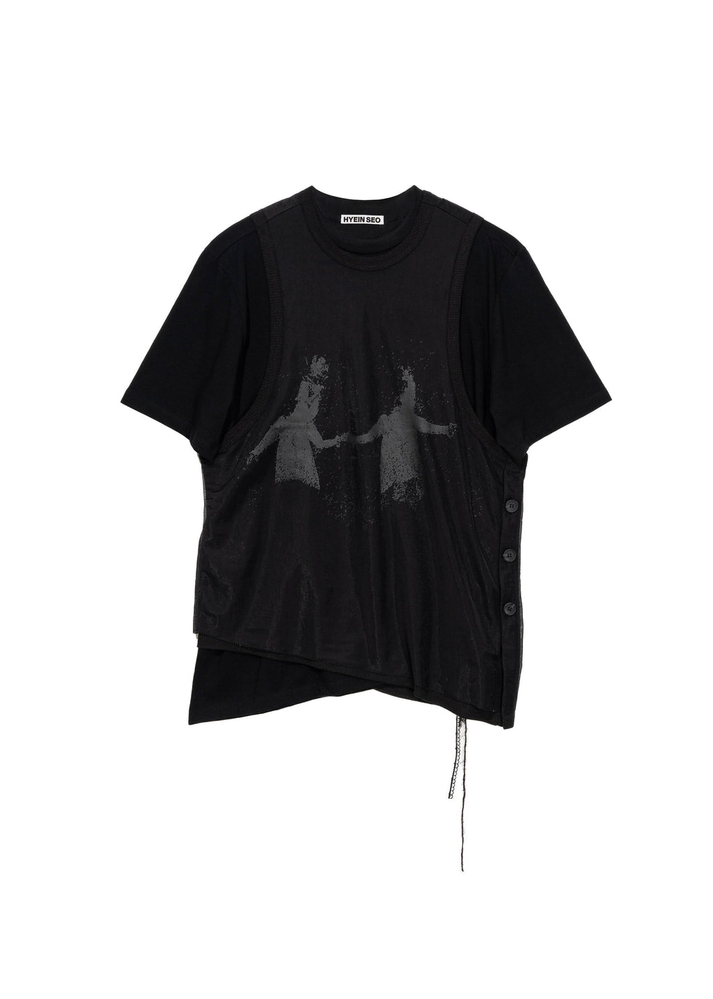 Hyein Seo - Double Layer T-Shirt (Black) product image 7 | TRAB K-Fashion Australia