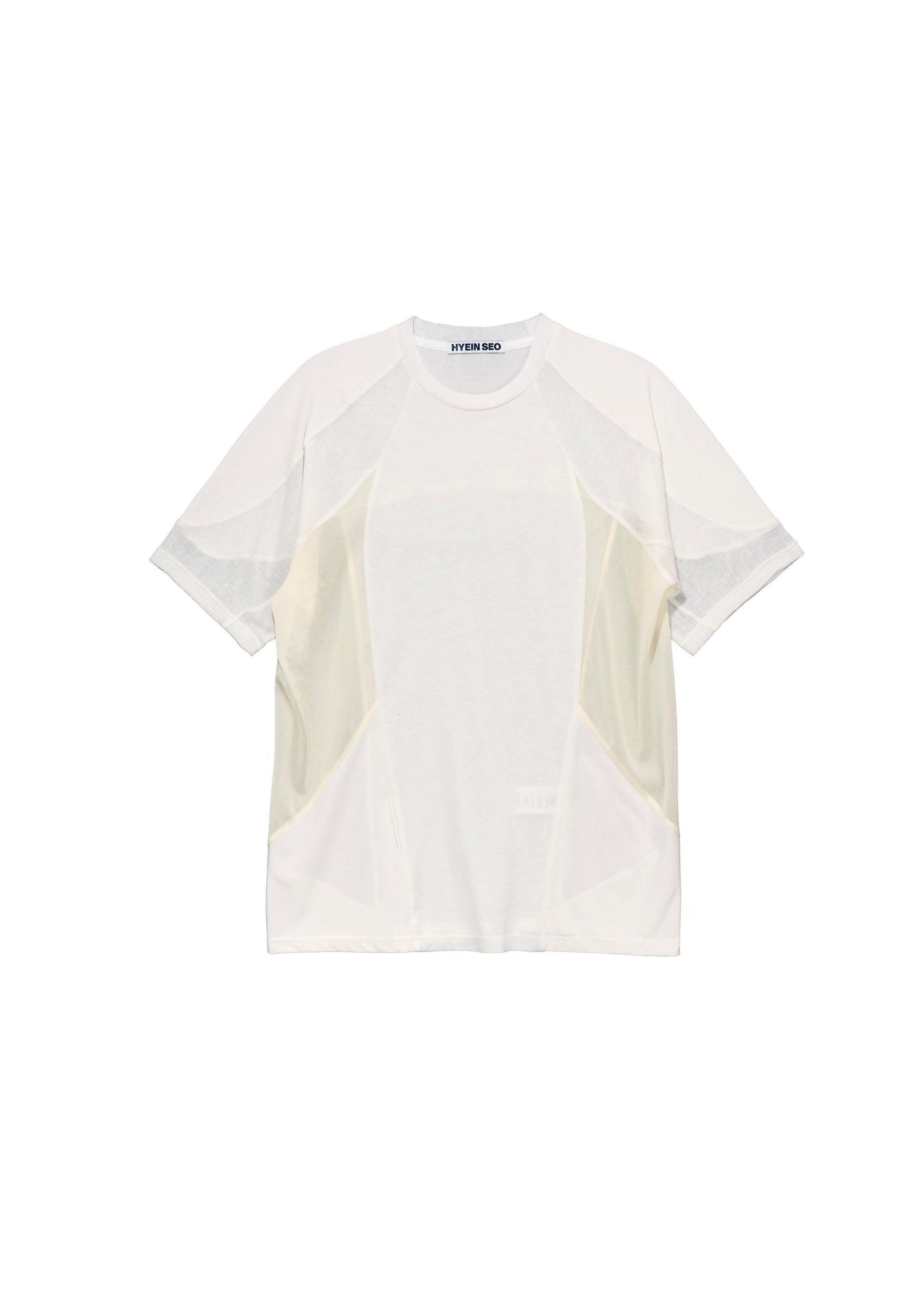 Hyein Seo - Paneled T-Shirt (White) product image 7 | TRAB K-Fashion Australia