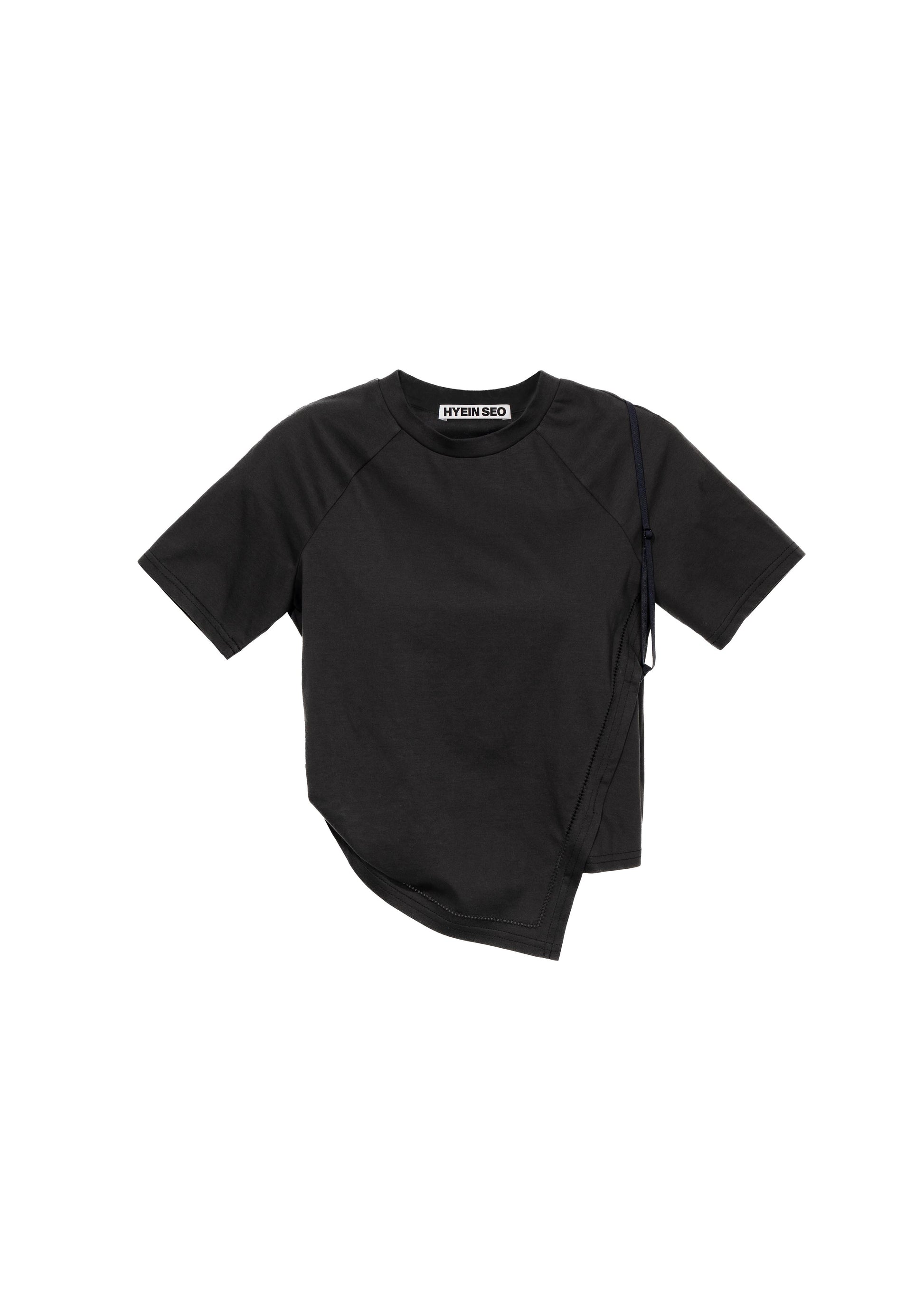 Hyein Seo - Hemstitch Crop Top (Black) product image 1 | TRAB K-Fashion Australia