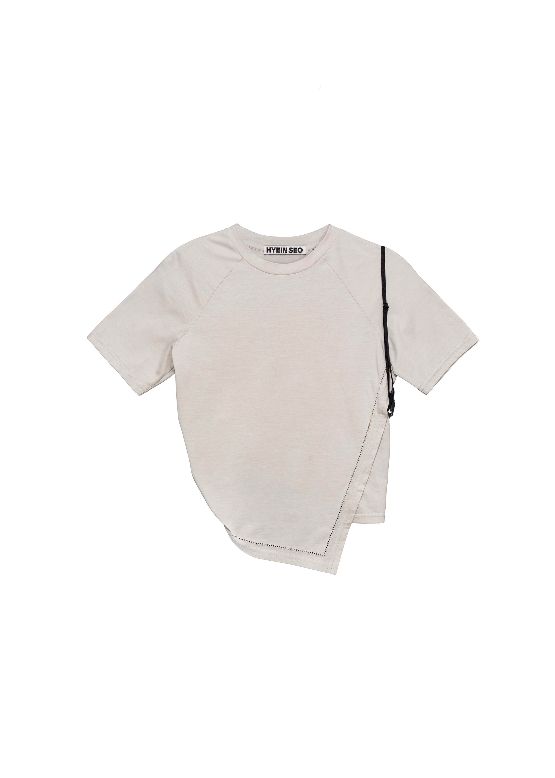 Hyein Seo - Hemstitch Crop Top (Mist Grey) product image 1 | TRAB K-Fashion Australia