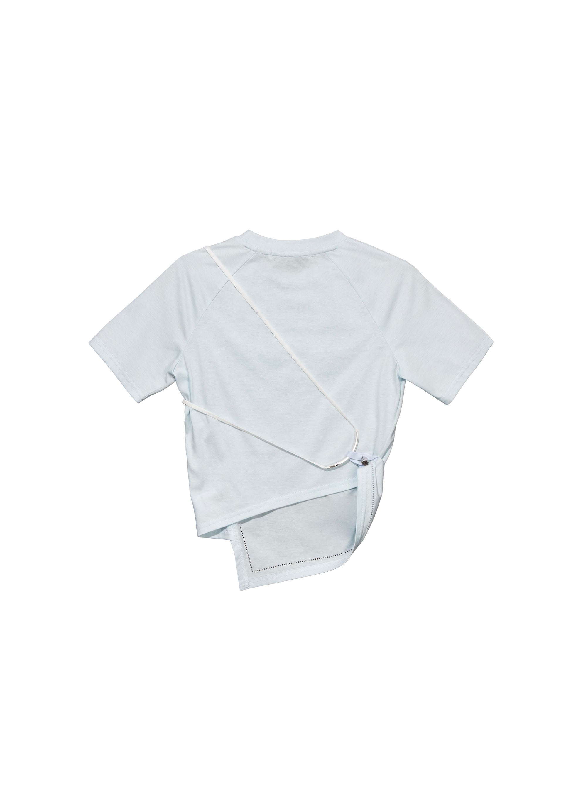 Hyein Seo - Hemstitch Crop Top (Sky Blue) product image 6 | TRAB K-Fashion Australia