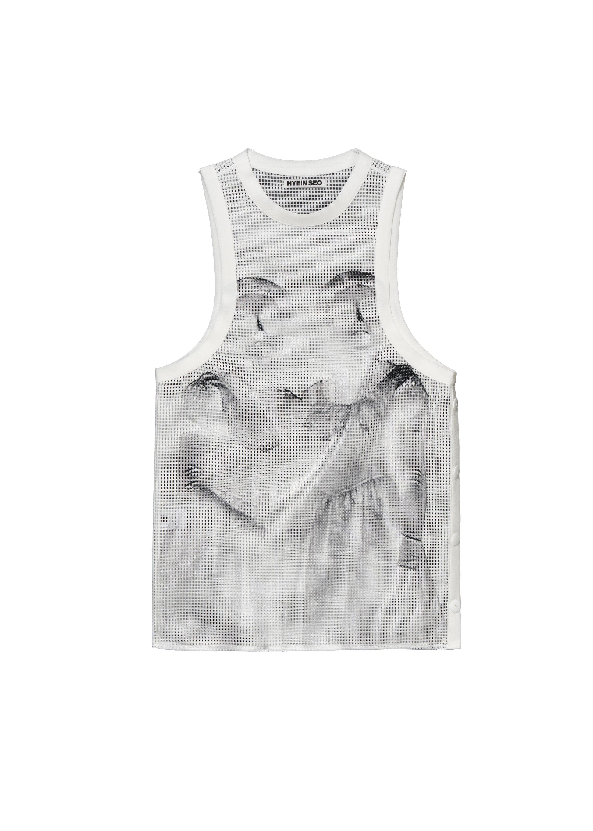 Hyein Seo - "JR" Mesh Sleeveless (White) product image 7 | TRAB K-Fashion Australia