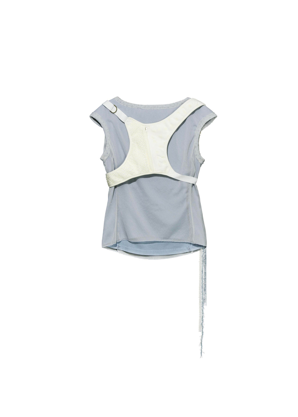 Hyein Seo - Henley Top w/ Back Strap (Ash Blue) product image 6 | TRAB K-Fashion Australia