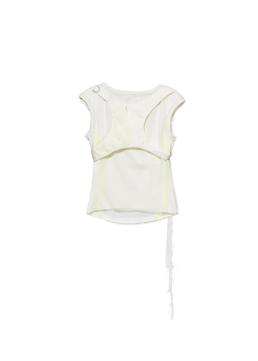 Hyein Seo - Henley Top w/ Back Strap (White) product image 6 | TRAB K-Fashion Australia