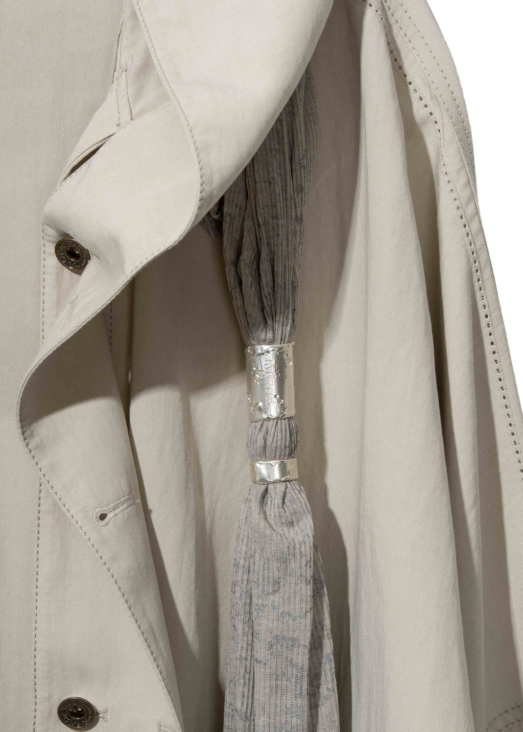 Hyein Seo - Hooded Coat w/ Graphic Muffler (Mist Grey) product image 8 | TRAB K-Fashion Australia