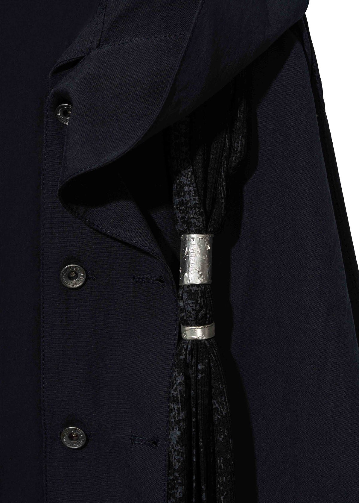 Hyein Seo - Hooded Coat w/ Graphic Muffler (Midnight) product image 3 | TRAB K-Fashion Australia