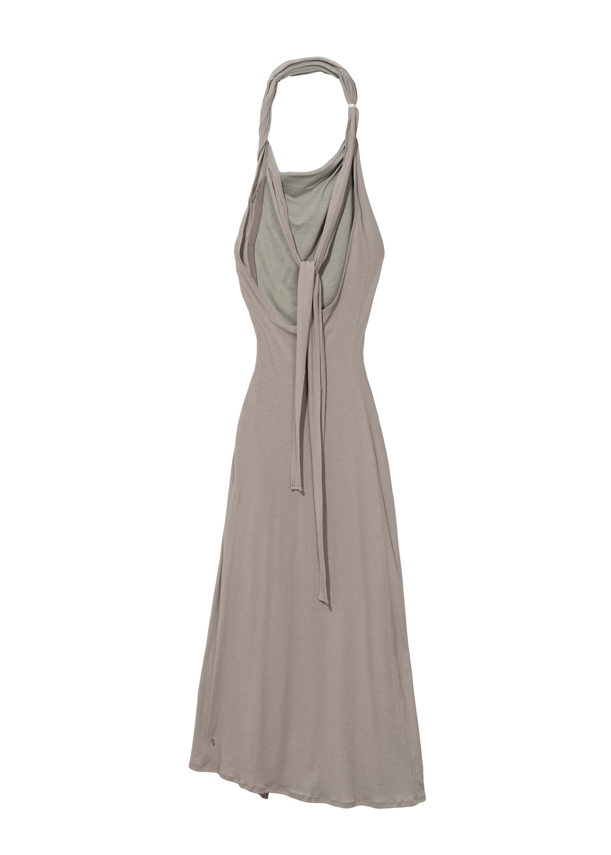 Hyein Seo - Knotted Halter Dress (Beige) product image 6 | TRAB K-Fashion Australia