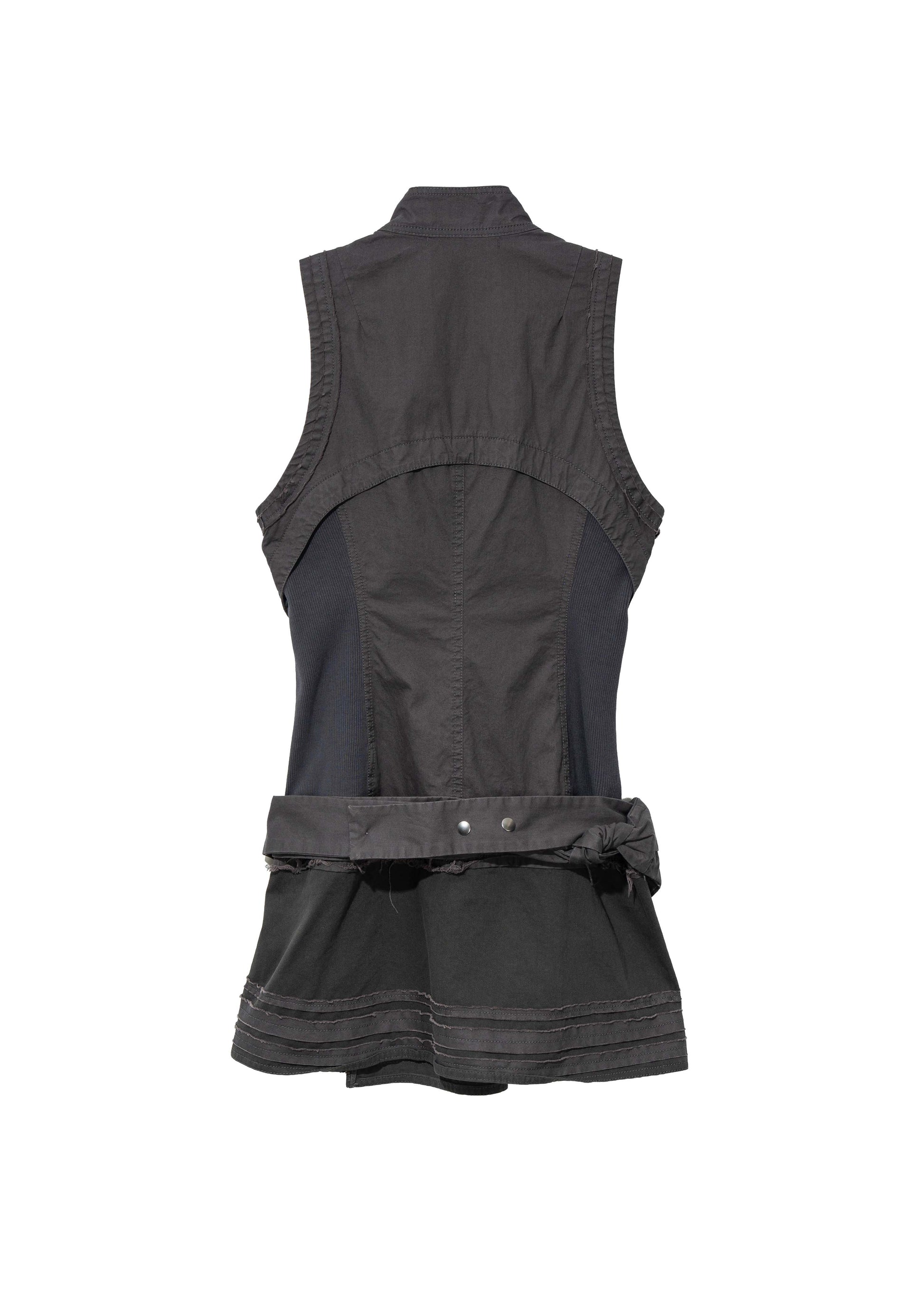 Hyein Seo - Sleeveless Moto Dress w/ Belt Bag (Charcoal) product image 6 | TRAB K-Fashion Australia
