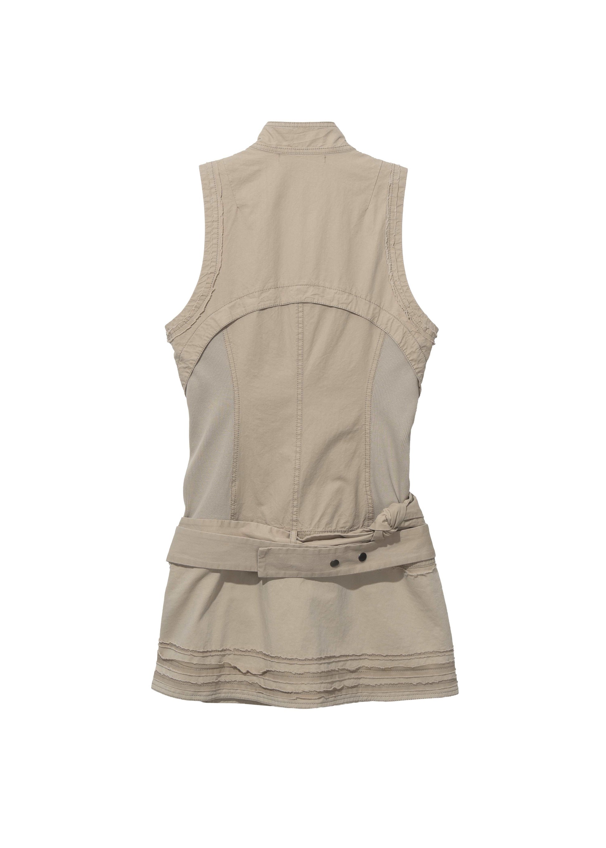 Hyein Seo - Sleeveless Moto Dress w/ Belt Bag (Sand Beige) product image 6 | TRAB K-Fashion Australia