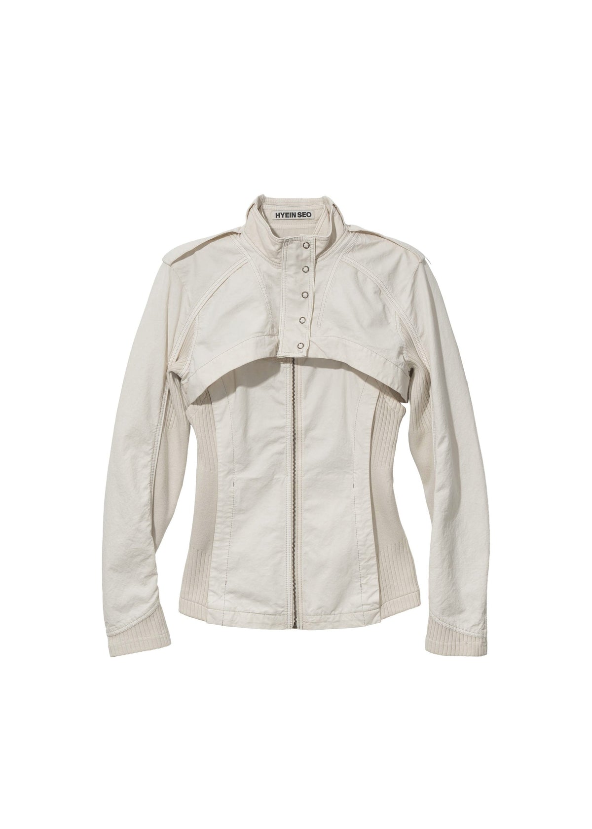 Hyein Seo - Double Layer Moto Jacket (Ivory) product image 1 | TRAB K-Fashion Australia