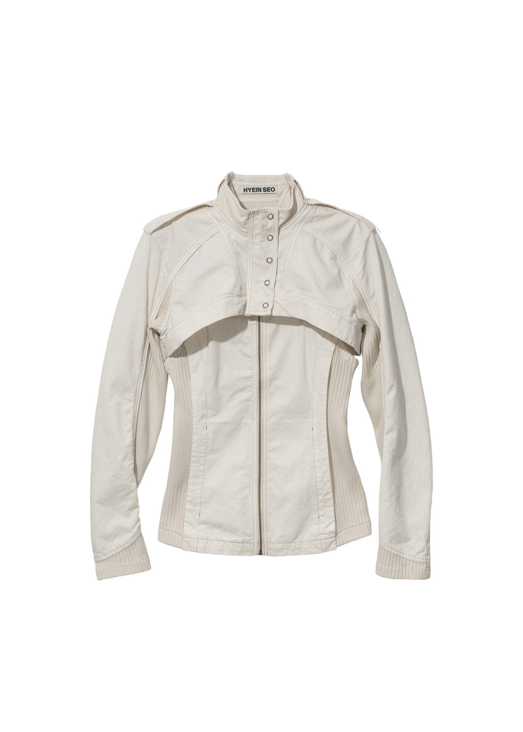 Hyein Seo - Double Layer Moto Jacket (Ivory) product image 9 | TRAB K-Fashion Australia