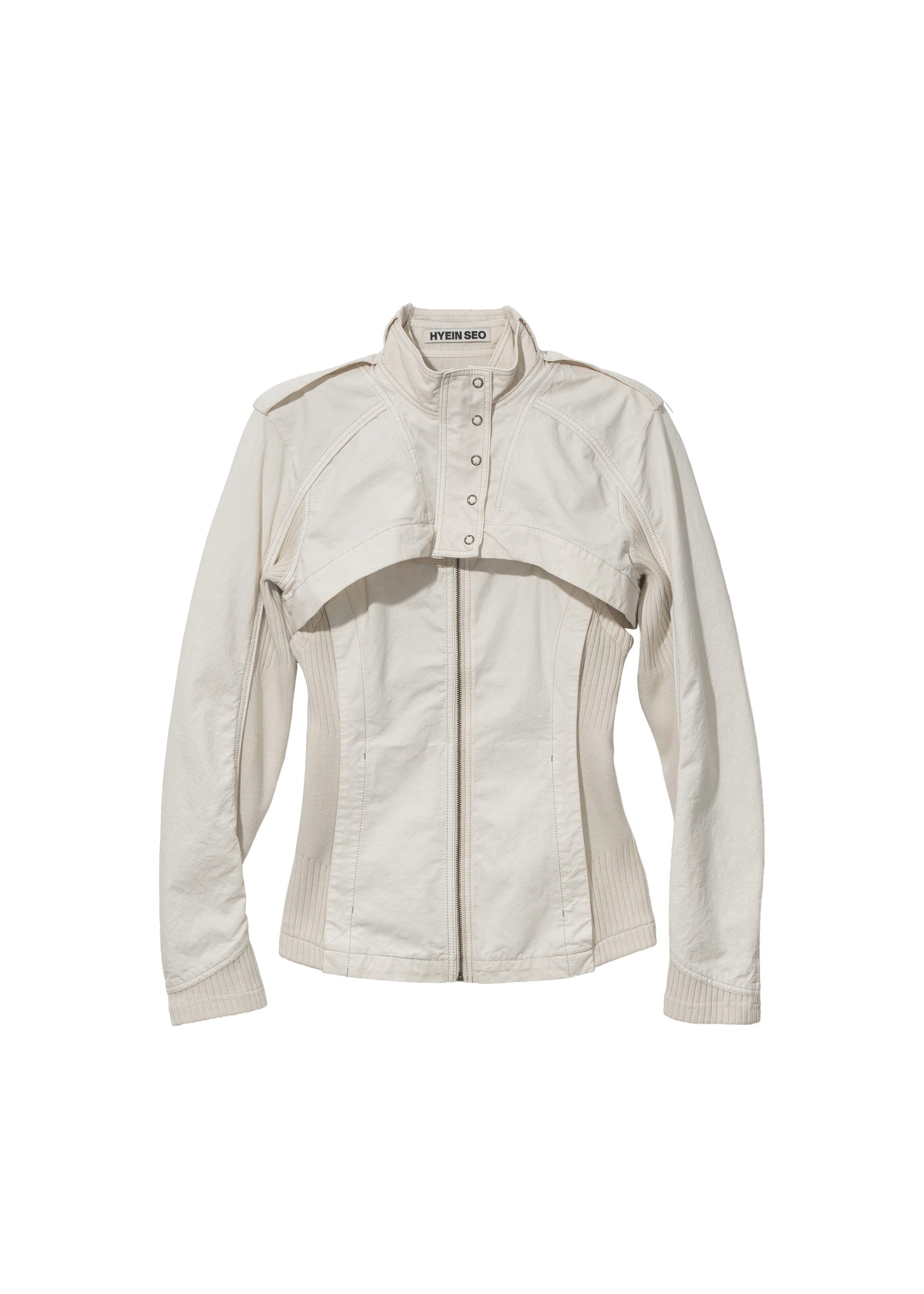 Hyein Seo - Double Layer Moto Jacket (Ivory) product image 9 | TRAB K-Fashion Australia
