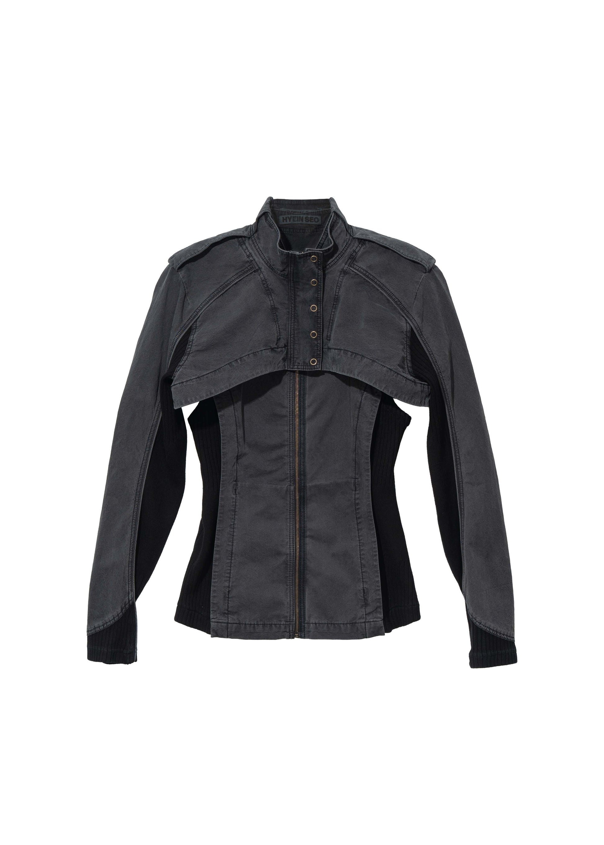 Hyein Seo - Double Layer Moto Jacket (Midnight) product image 7 | TRAB K-Fashion Australia
