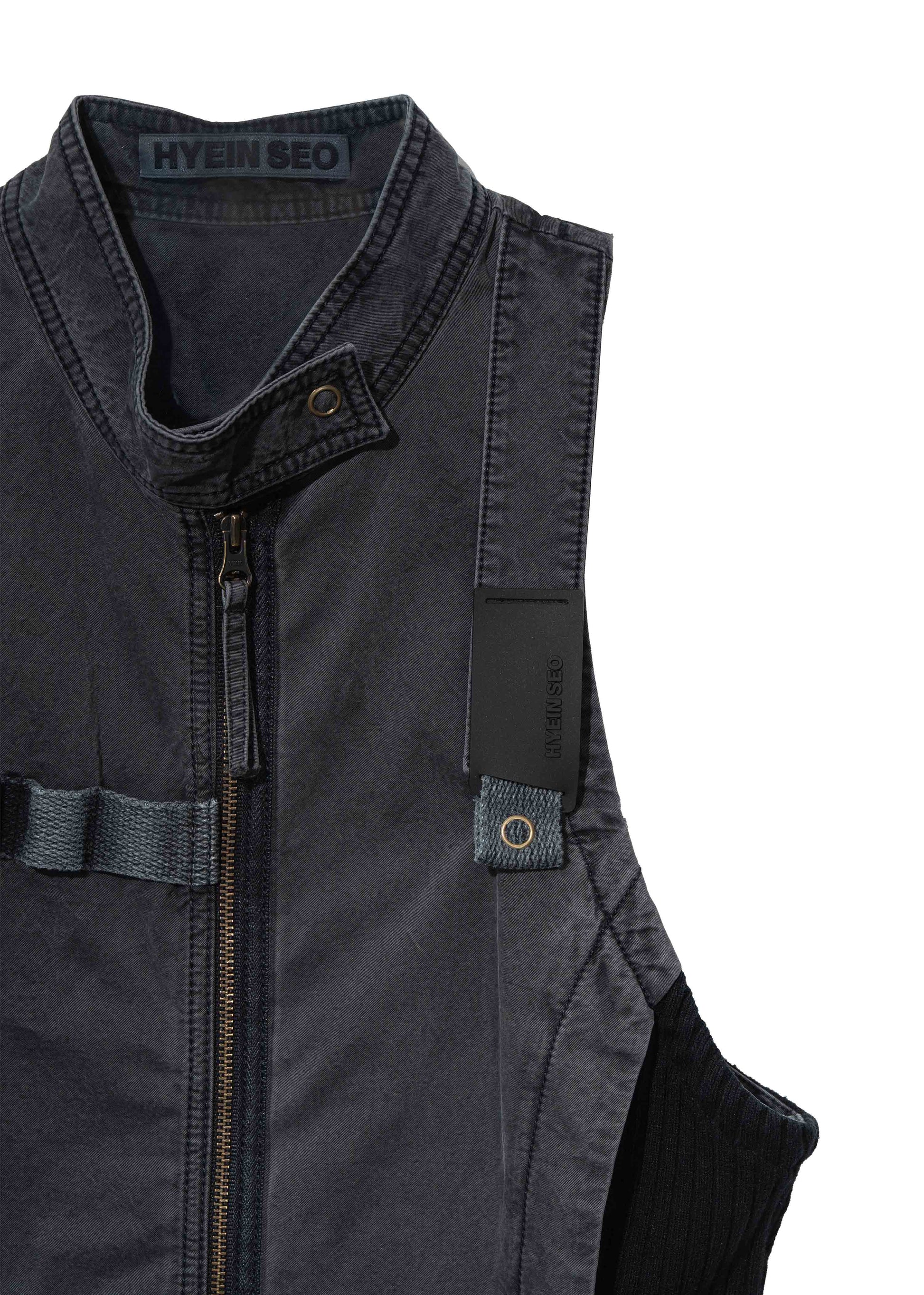 Hyein Seo - Double Layer Moto Jacket (Midnight) product image 11 | TRAB K-Fashion Australia