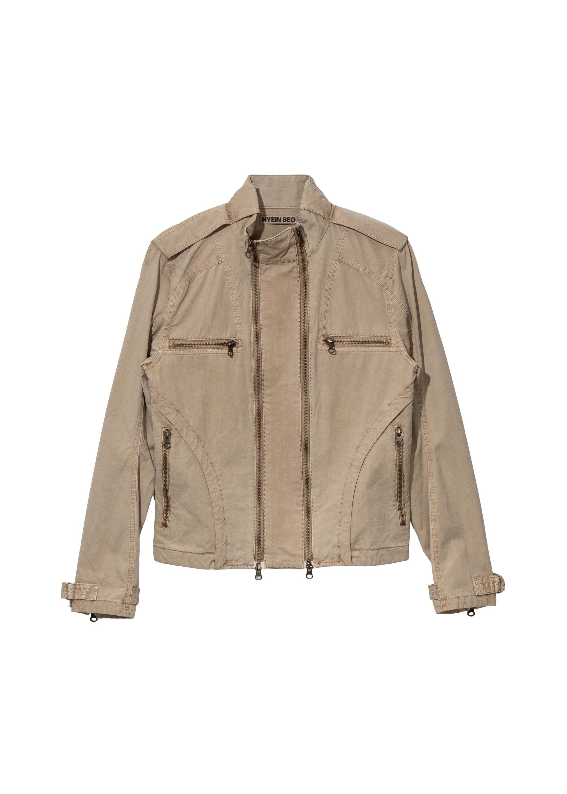 Hyein Seo - Washed Rider Jacket (Beige) product image 11 | TRAB K-Fashion Australia