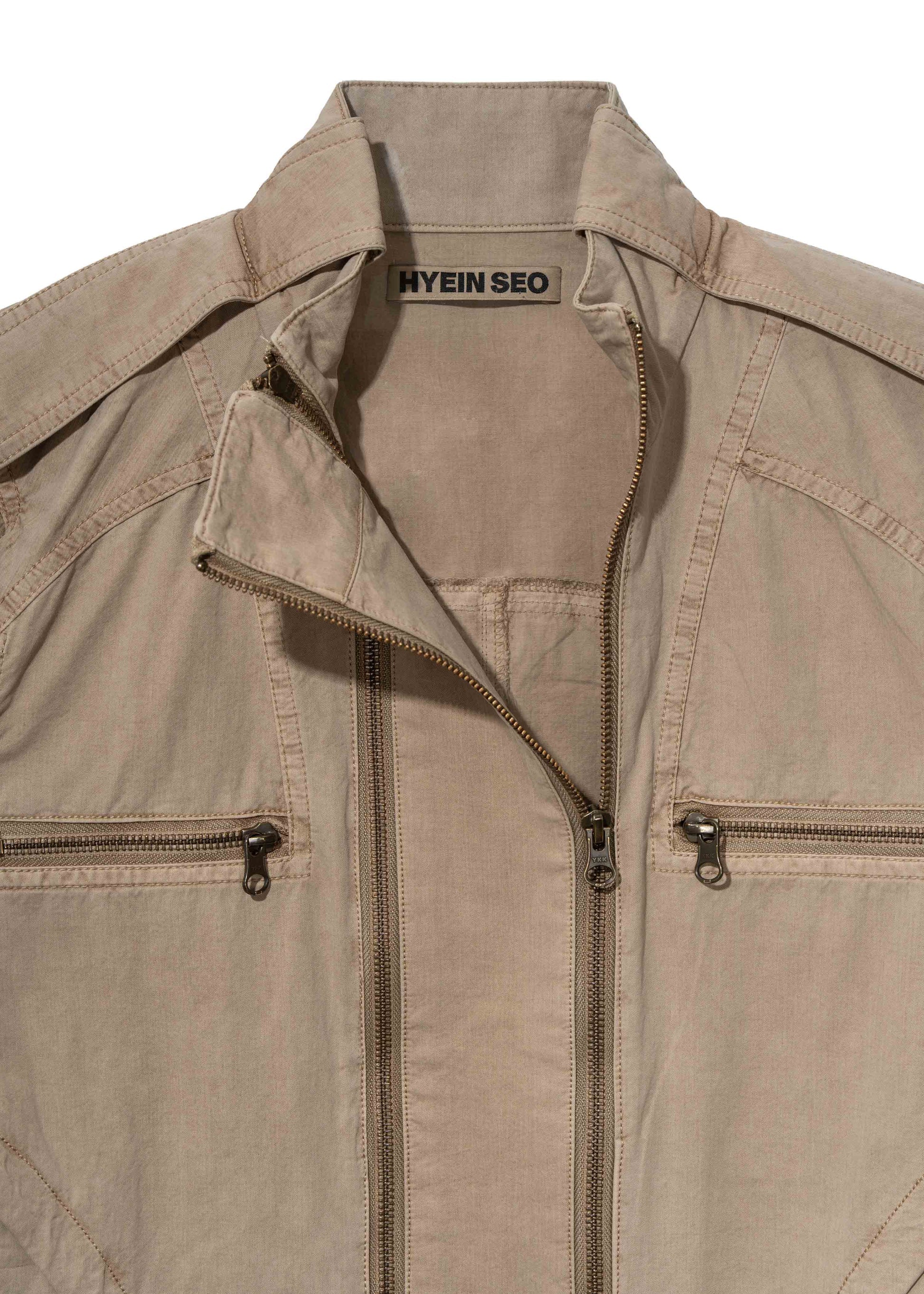 Hyein Seo - Washed Rider Jacket (Beige) product image 13 | TRAB K-Fashion Australia